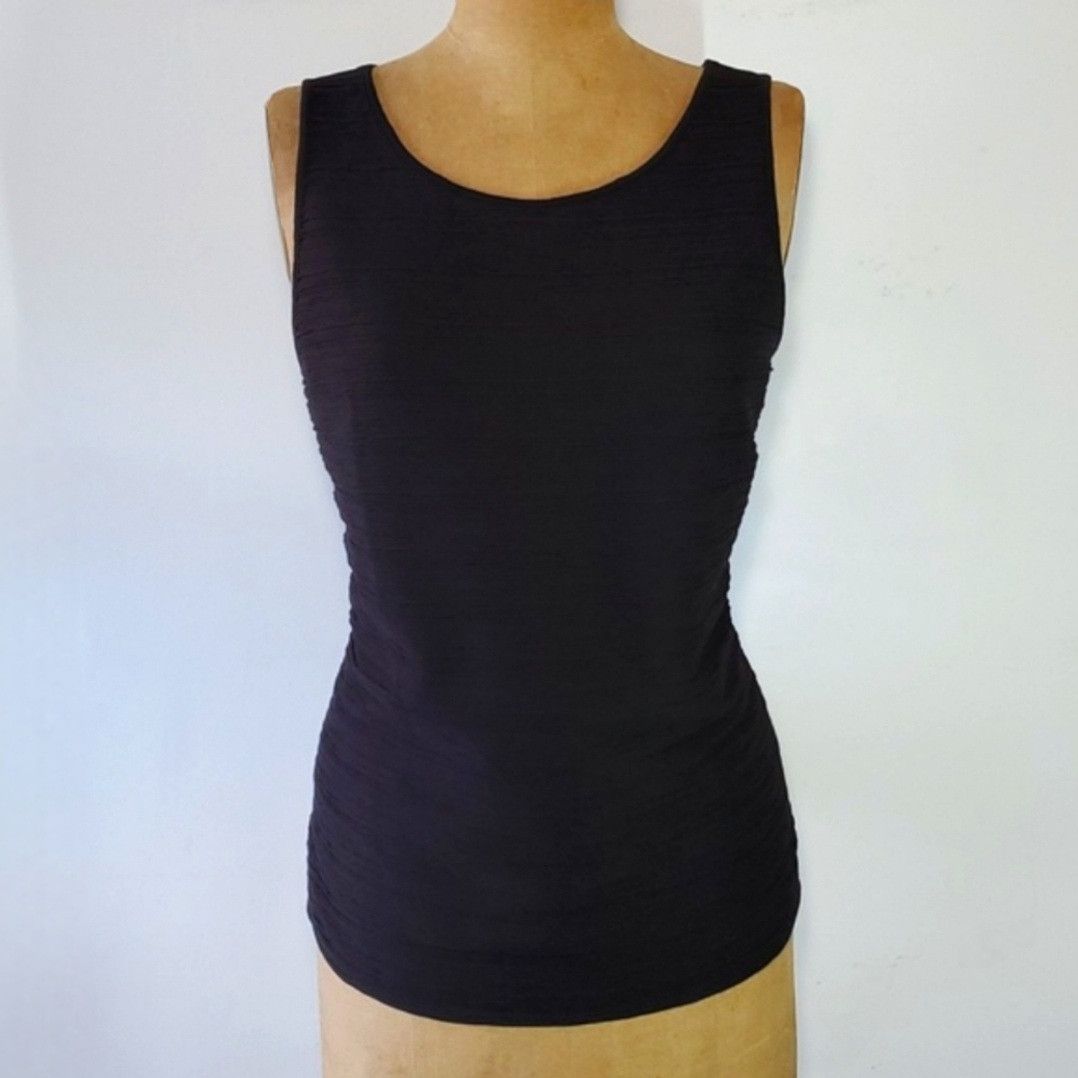 Ann Taylor Ann Taylor Size LP Cami Tank Top Camisole Black Texture Size L / US 10 / IT 46 - 1 Thumbnail
