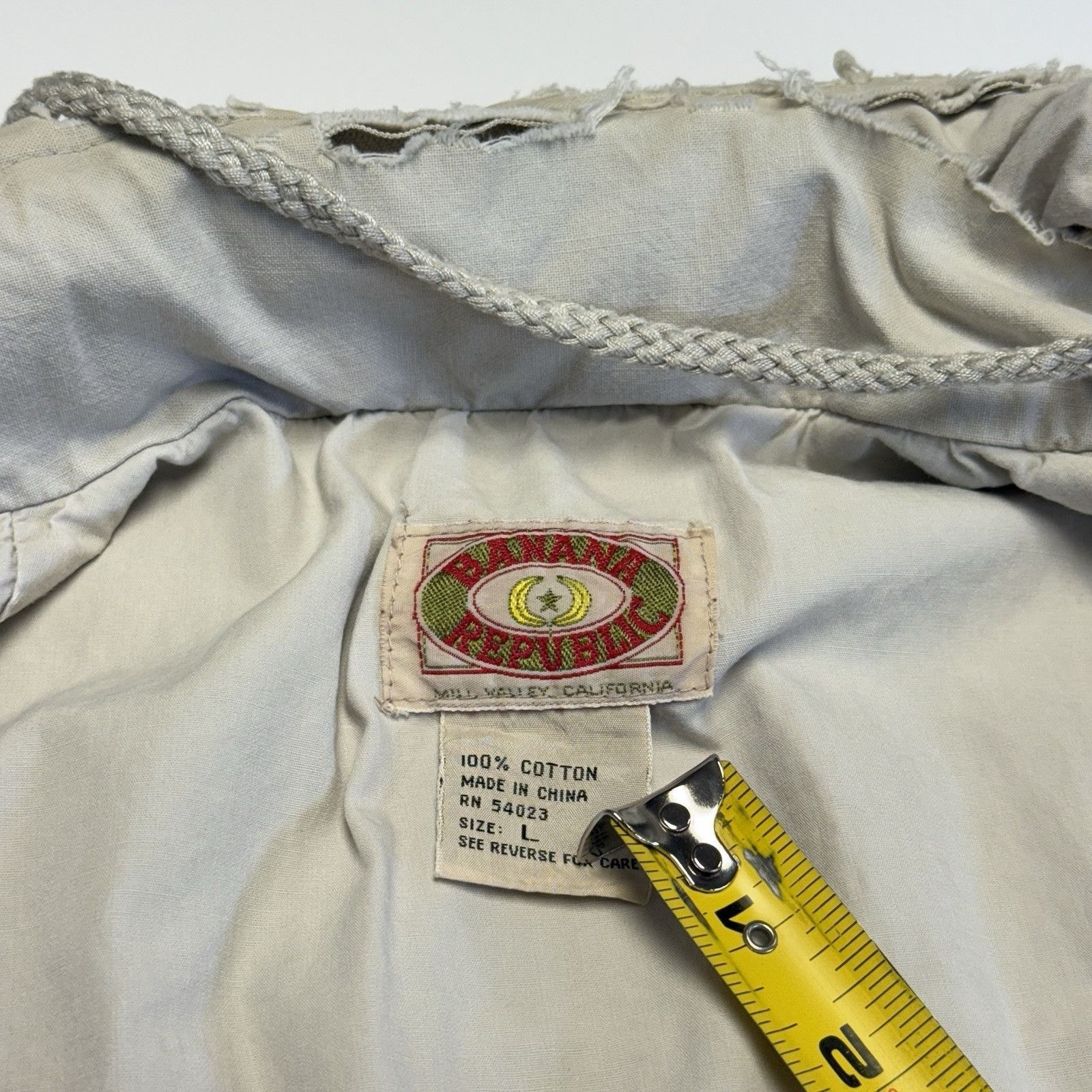 Banana Republic × Vintage Vintage Banana Republic Safari Vest Mens Large Cream Outdoor Size US L / EU 52-54 / 3 - 11 Thumbnail