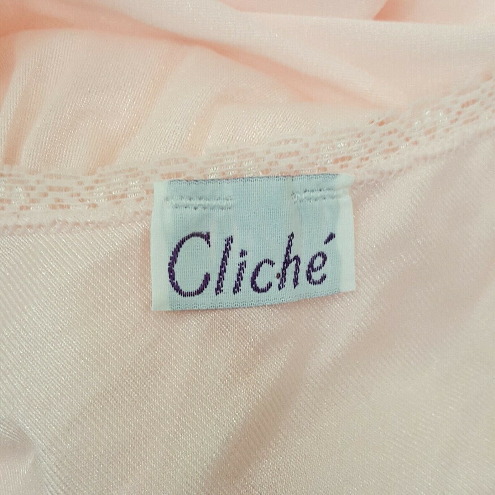 Other Cliche S Nightgown Lingerie USA Vintage Lace Sheer V Neck Ca Size ONE SIZE - 7 Thumbnail