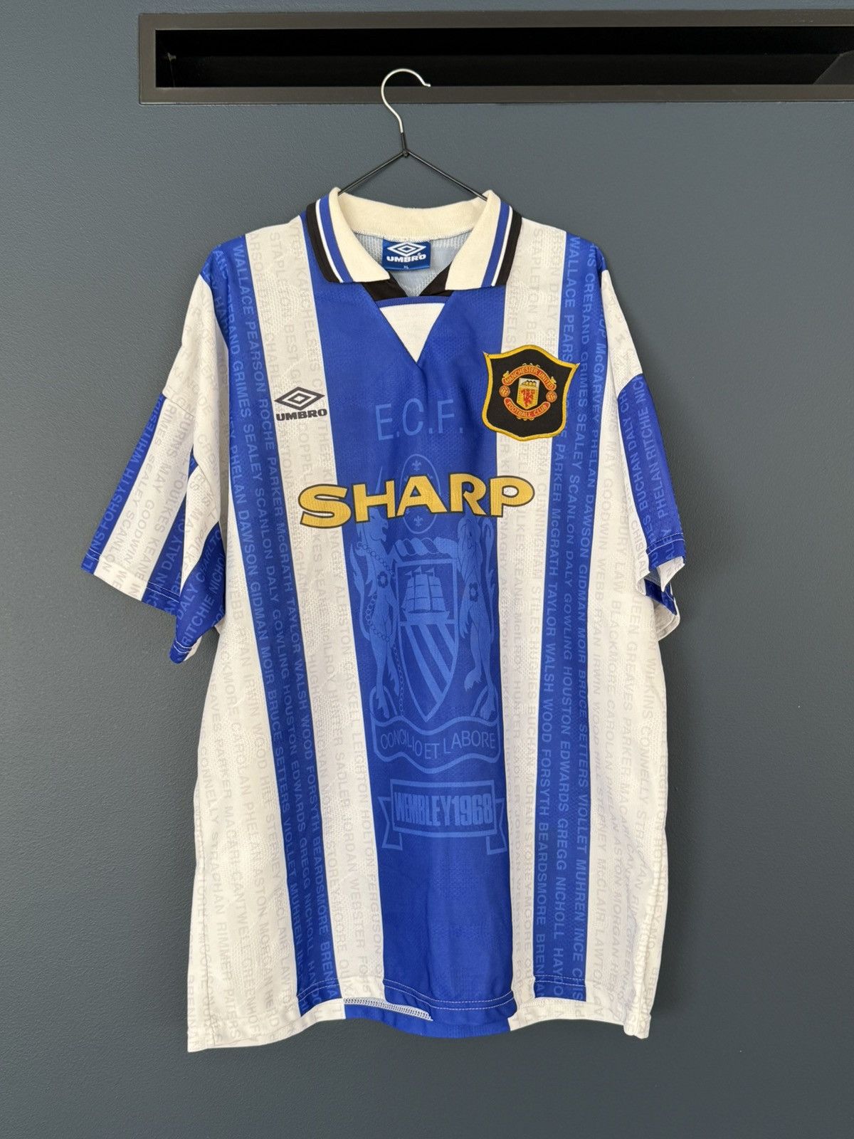 Umbro Manchester United 1994-96 Umbro Retro Soccer Away Jersey Size US XL / EU 56 / 4 - 1 Thumbnail