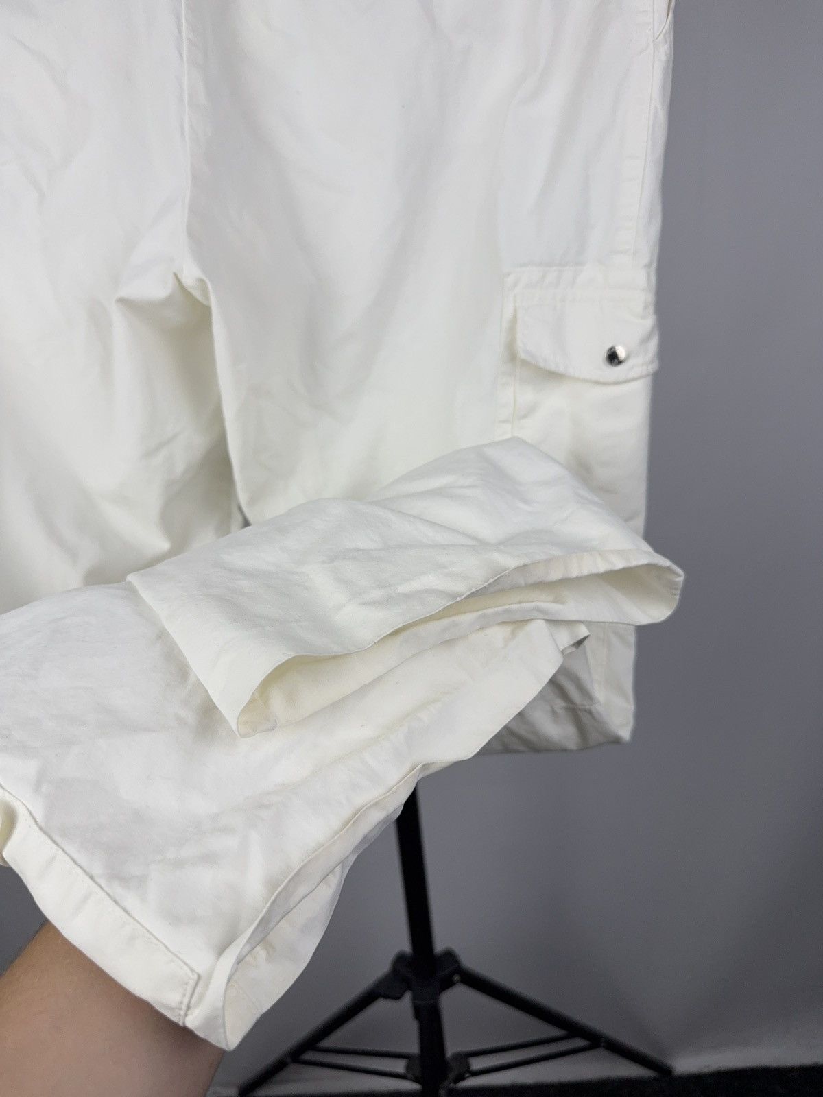 Bogner Avant Garde Y2K 00s Bogner White Technical Nylon Cargo Pants Size 33" - 15 Thumbnail