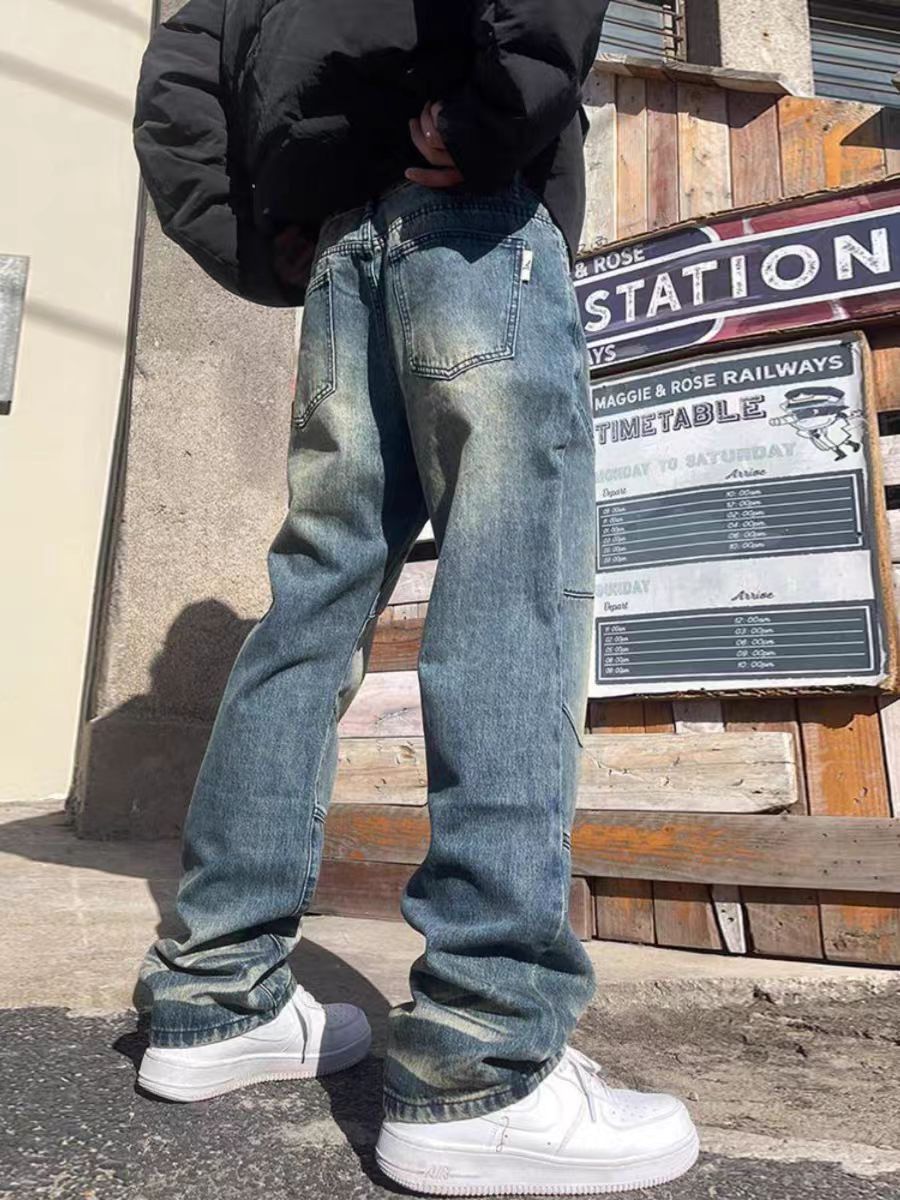 Japanese Brand × Jean Vintage washed loose fit straight leg jeans Size US 34 / EU 50 - 5 Thumbnail