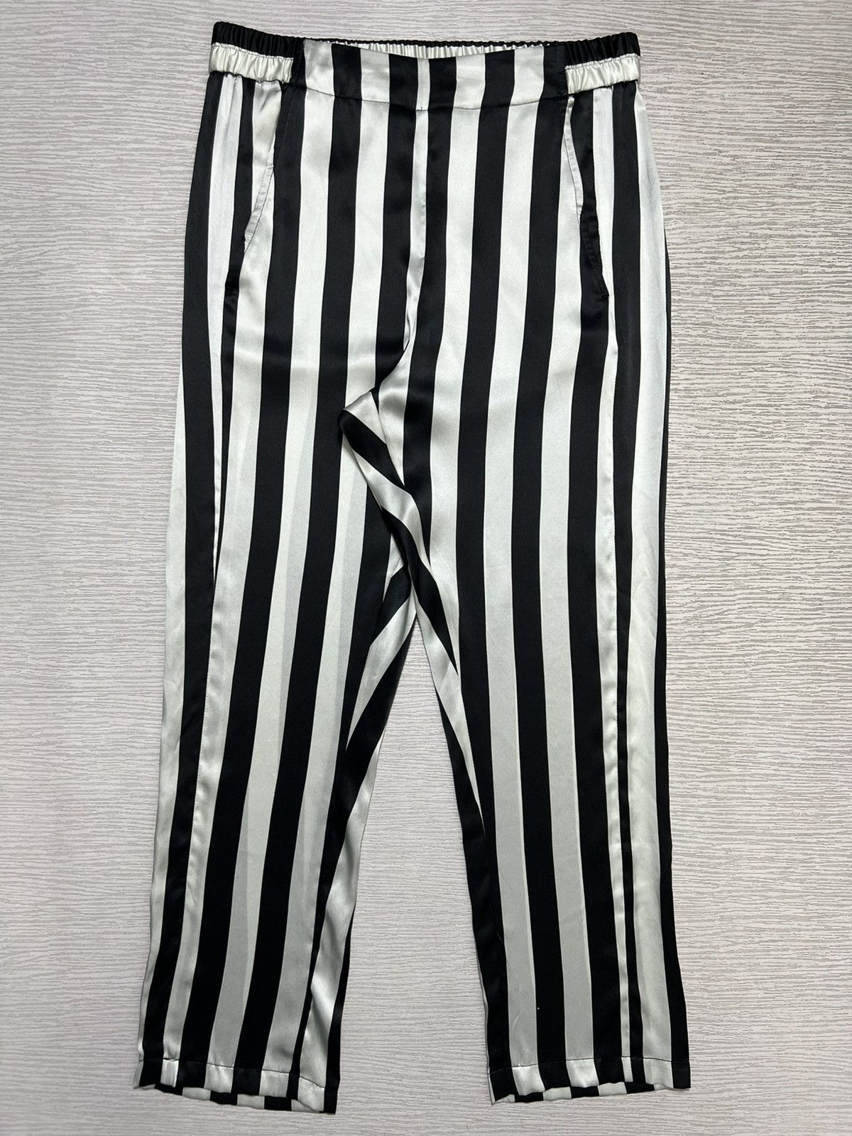 Ann Demeulemeester Ann Demeulemeester - F/W ‘15 - Stripe Silk Trouser Size 28" / US 6 / IT 42 - 1 Thumbnail
