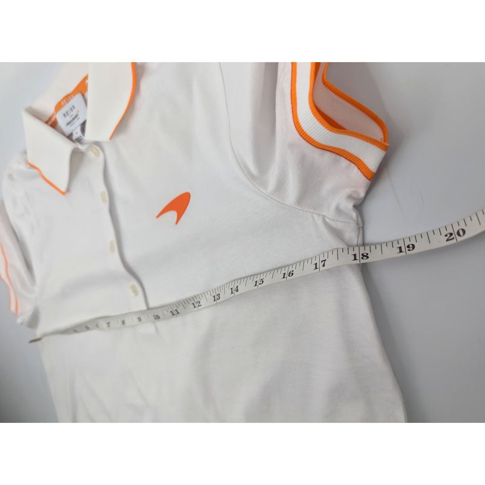 Reiss Reiss Polo Shirt McLaren Womans Medium White F1 Racing Team 100% Cotton Polyester Casual Activewear Womens Size M / US 6-8 / IT 42-44 - 6 Thumbnail
