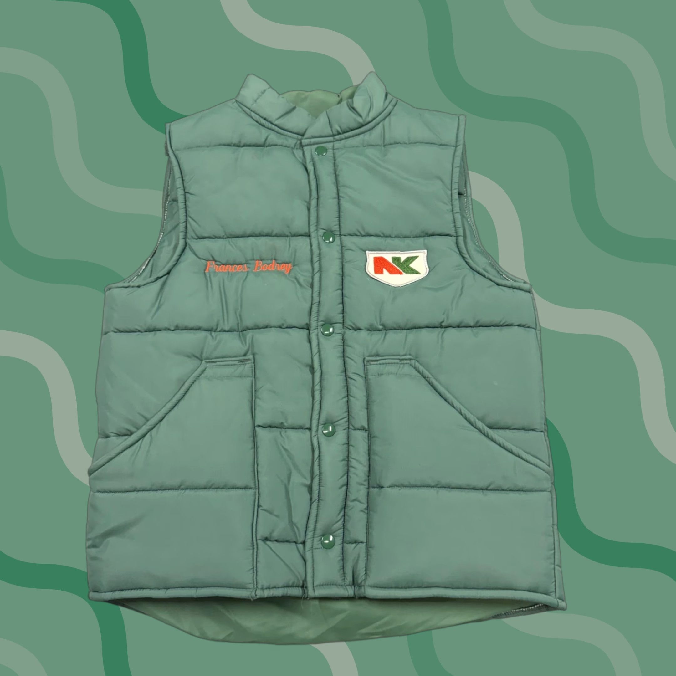 Vintage VINTAGE Warwick Vest Mens M Green Quilted Puffer NK Logo Snap Front USA Outdoor Casual Workwear Winter Size US M / EU 48-50 / 2 - 1 Thumbnail