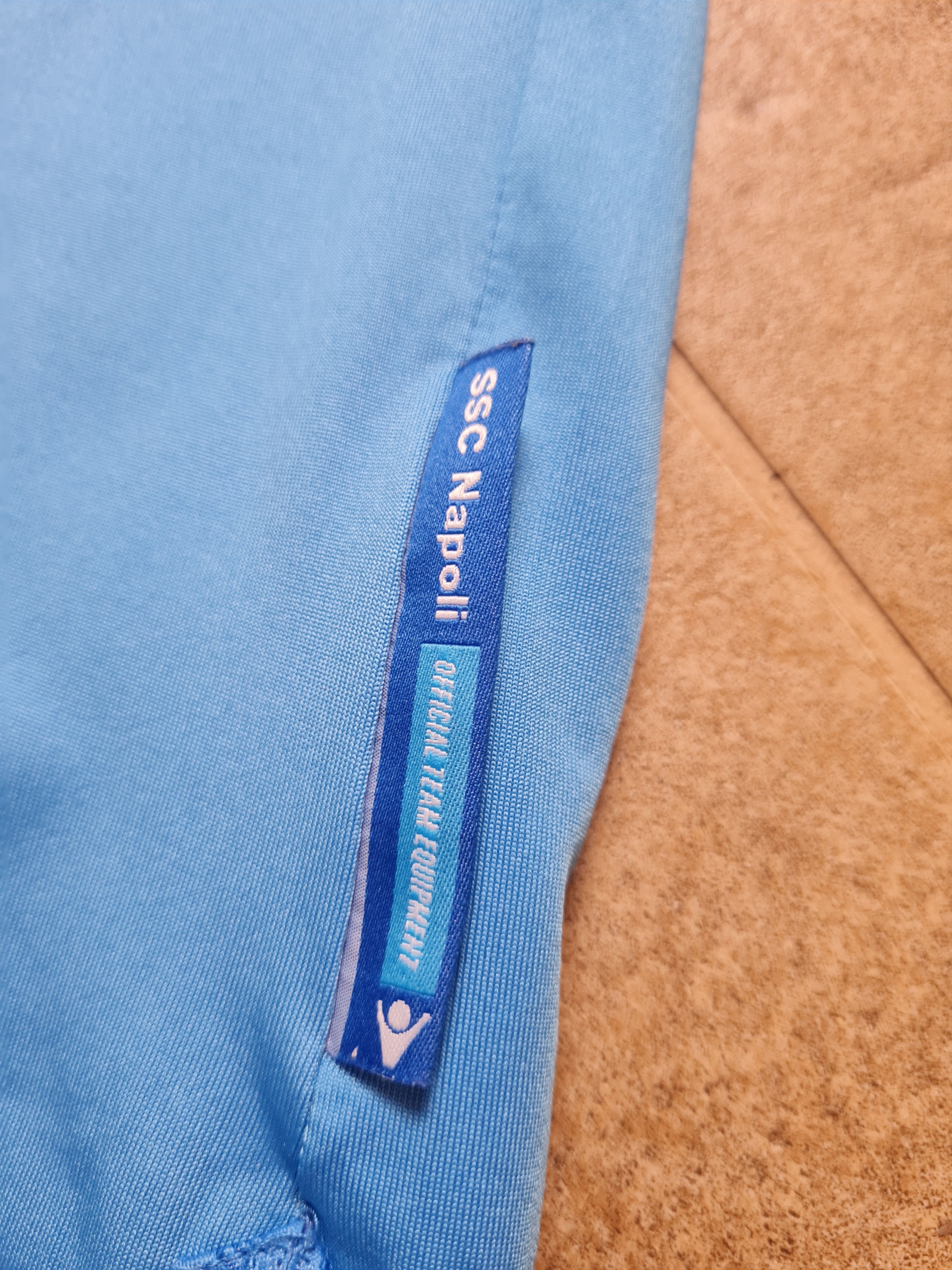 Macron Macron 2013-14 SSC Napoli Soccer Shirt Blue Men's Size S-M Size US S / EU 44-46 / 1 - 9 Thumbnail