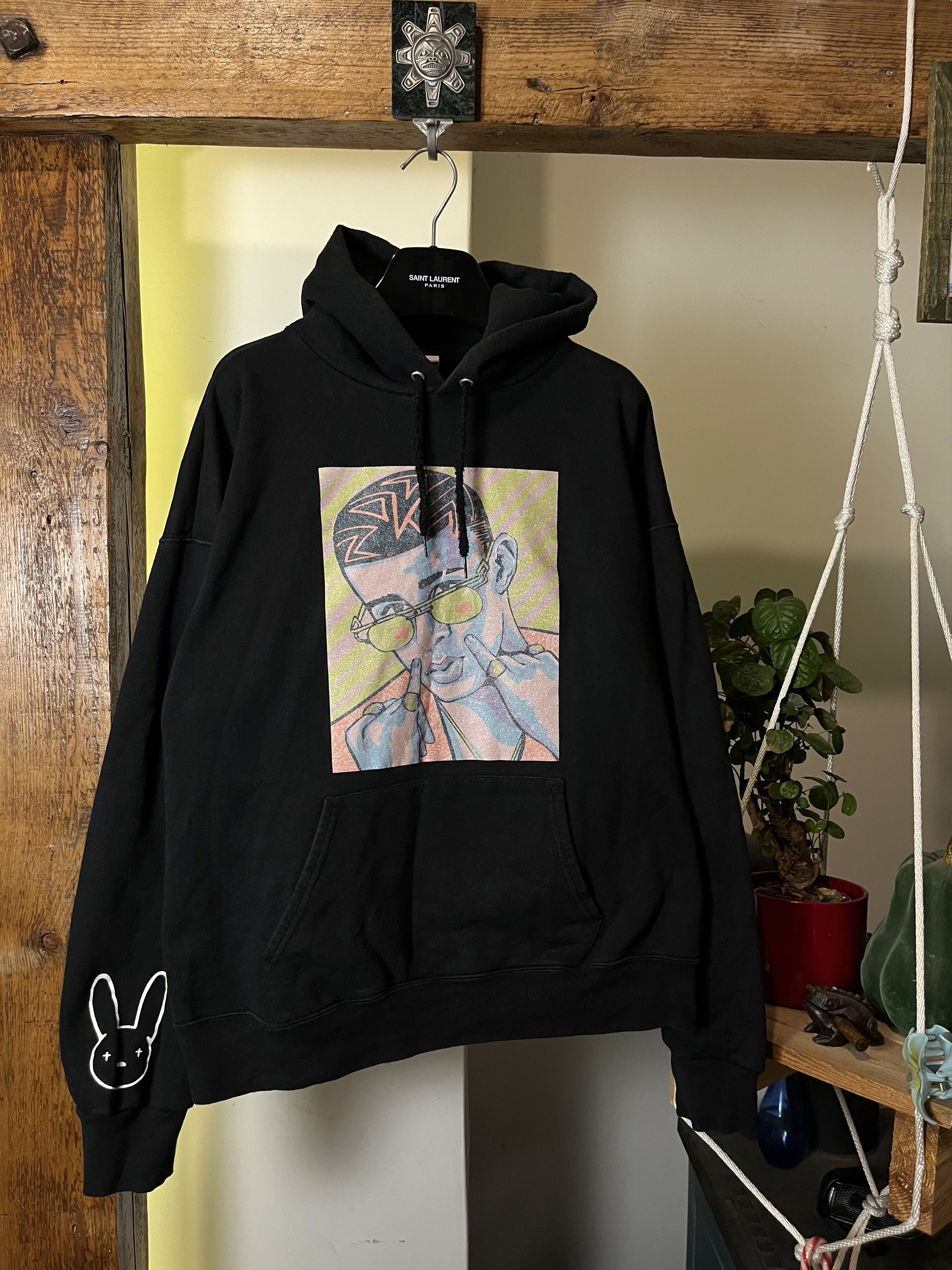 Band Tees × Hanes × Rap Tees Bad Bunny Album Rap Merch Hoodie Size US L / EU 52-54 / 3 - 1 Thumbnail