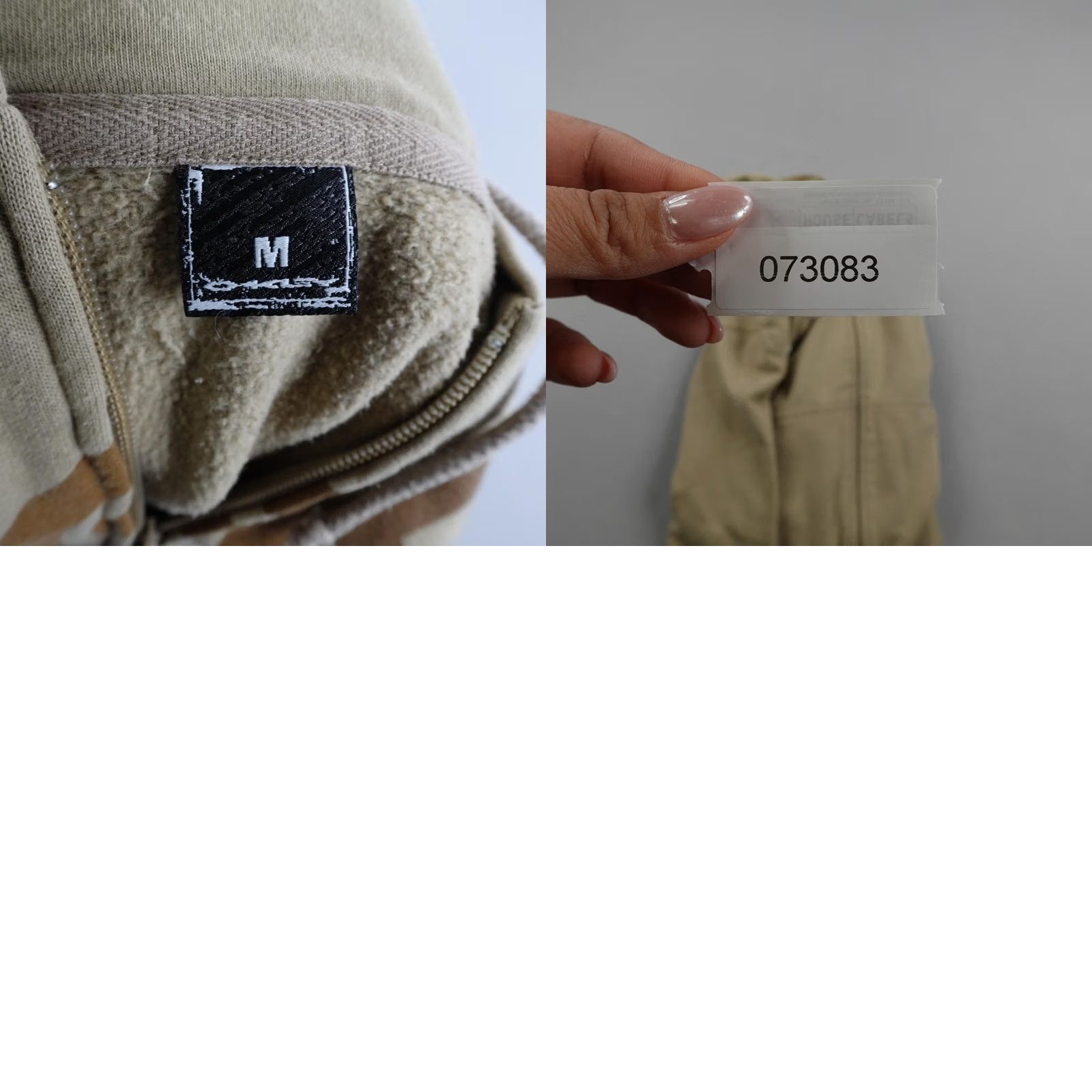 Oakley Oakley Hoodie Mens M Beige Tan Pirate Applique Skull Eyepatch Full Zip Hooded Pockets Sweatshirt Graphic Print Logo Size US M / EU 48-50 / 2 - 8 Thumbnail