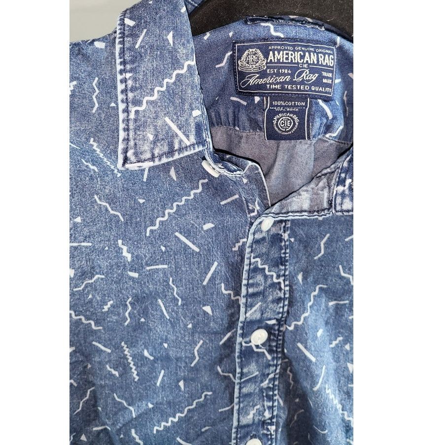 American Rag Vintage American Rag Blue Denim Button Up Shirt Size Small Size US S / EU 44-46 / 1 - 3 Thumbnail