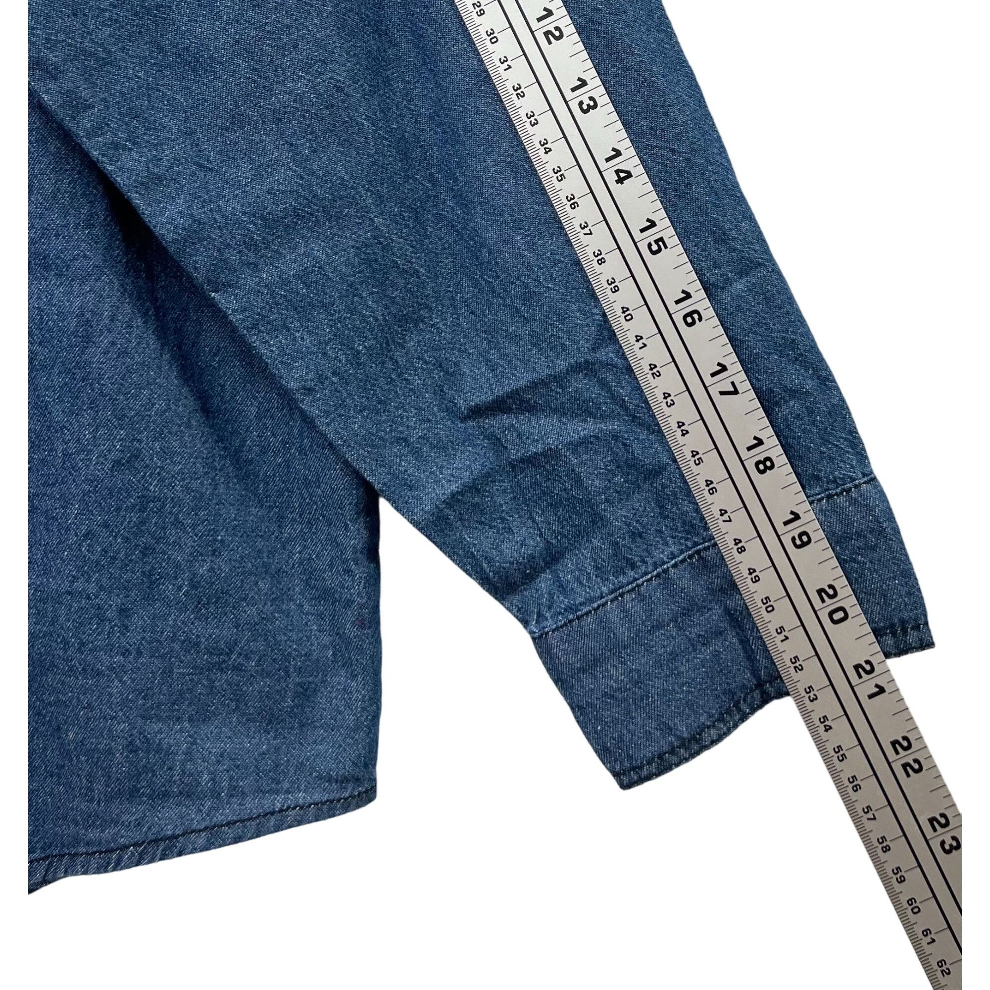 rue21 Rue 21 - Women's Chambray Long Sleeve Button Down Shirt With Size XXL / US 16-18 / IT 52-54 - 7 Thumbnail