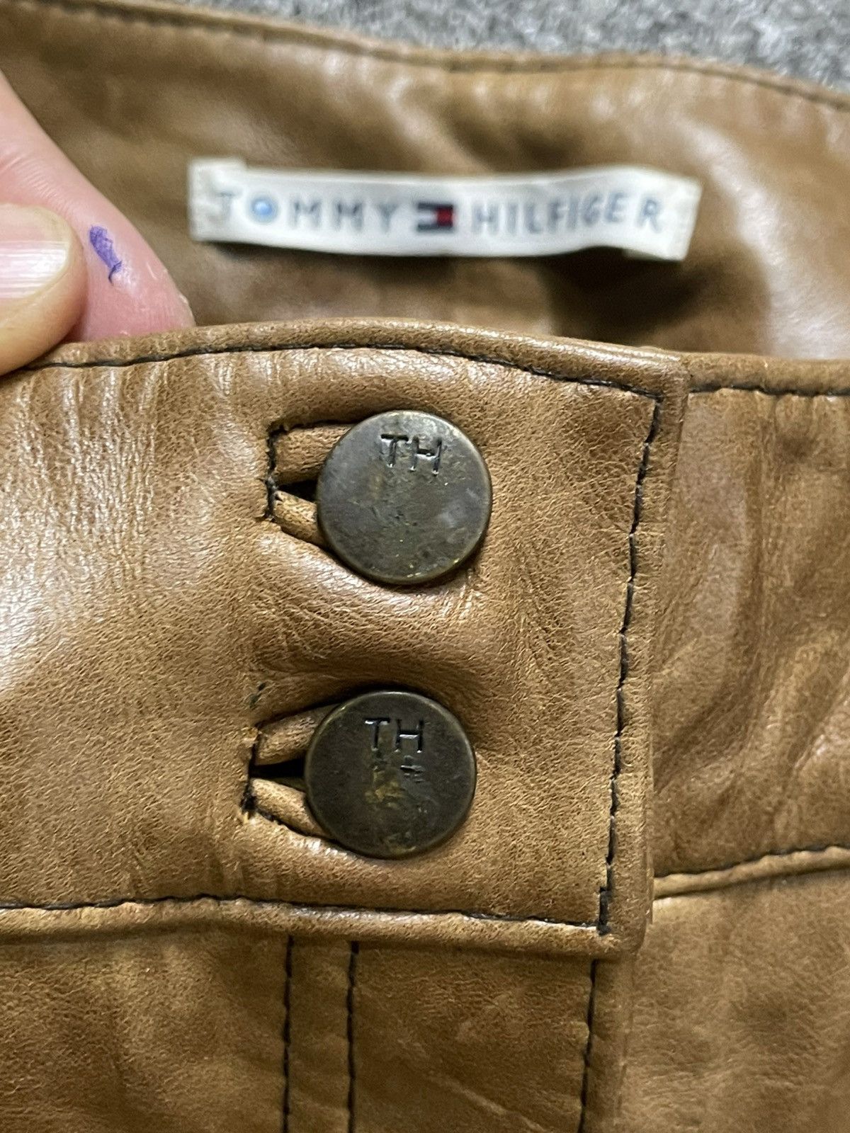 Leather × Tommy Hilfiger × Vintage Tommy Hilfiger Genuine Leather Pants (114) Size US 28 / EU 44 - 8 Thumbnail