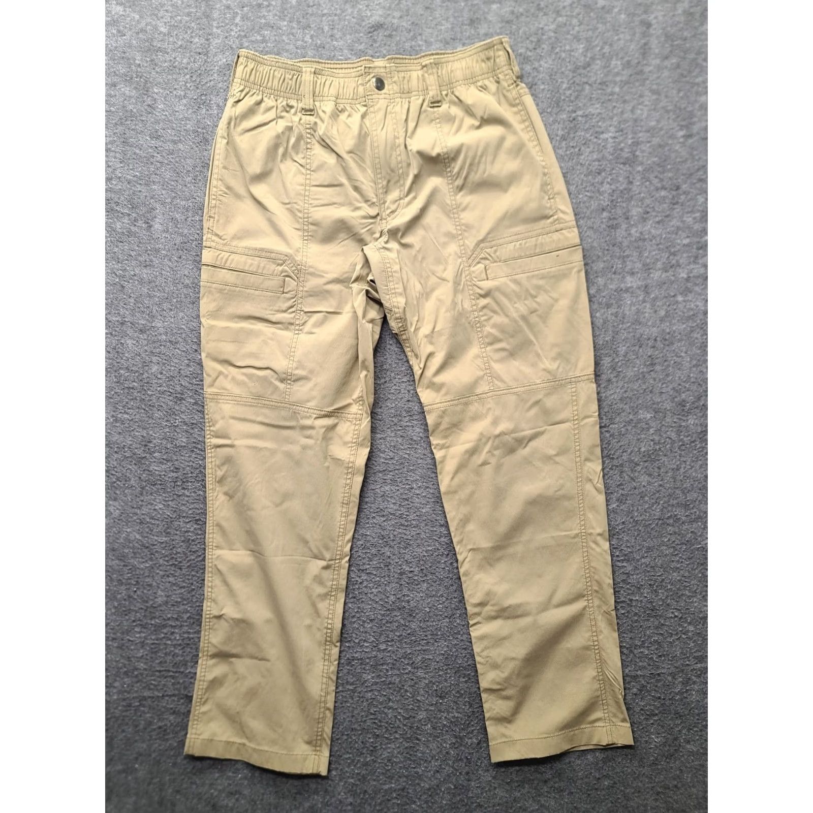 Duluth Trading Company Duluth Trading Co Cargo Pants Men 32x30 Khaki Relaxed Fit Nylon Spandex Pockets Moisture Wicking Quick Dry Water Resistant Straight Leg Casual Size US 32 / EU 48 - 2 Thumbnail