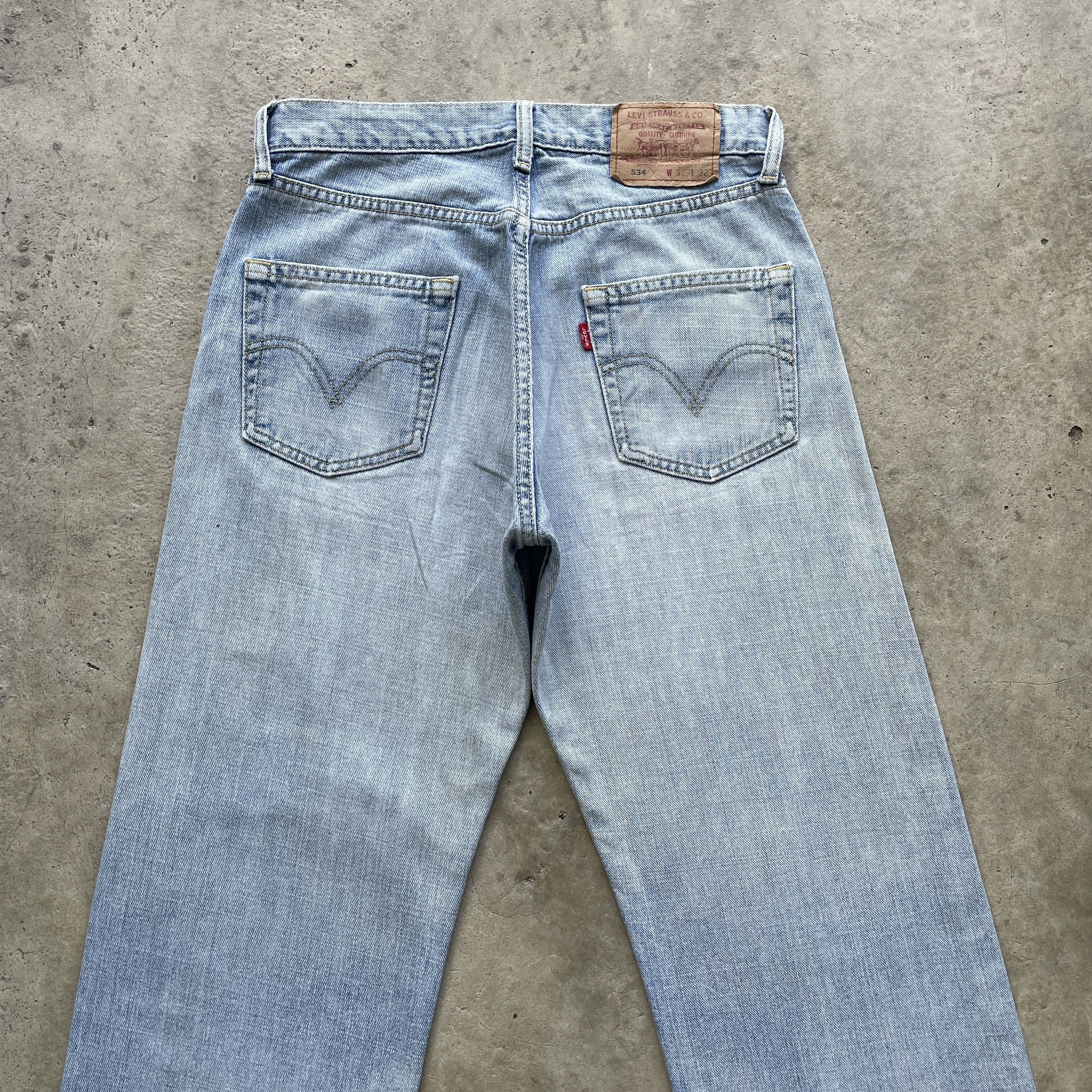 Levi's VINTAGE LEVI’S 534 FADED DISTRESSED LIGHTWASH DENIM PANTS Size US 30 / EU 46 - 10 Thumbnail