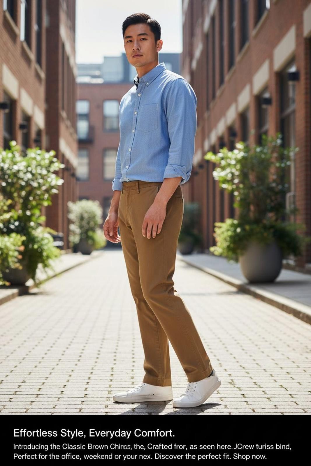 J.Crew J.Crew Classic Brown Chino Pants for Men Size US 29 - 2 Thumbnail