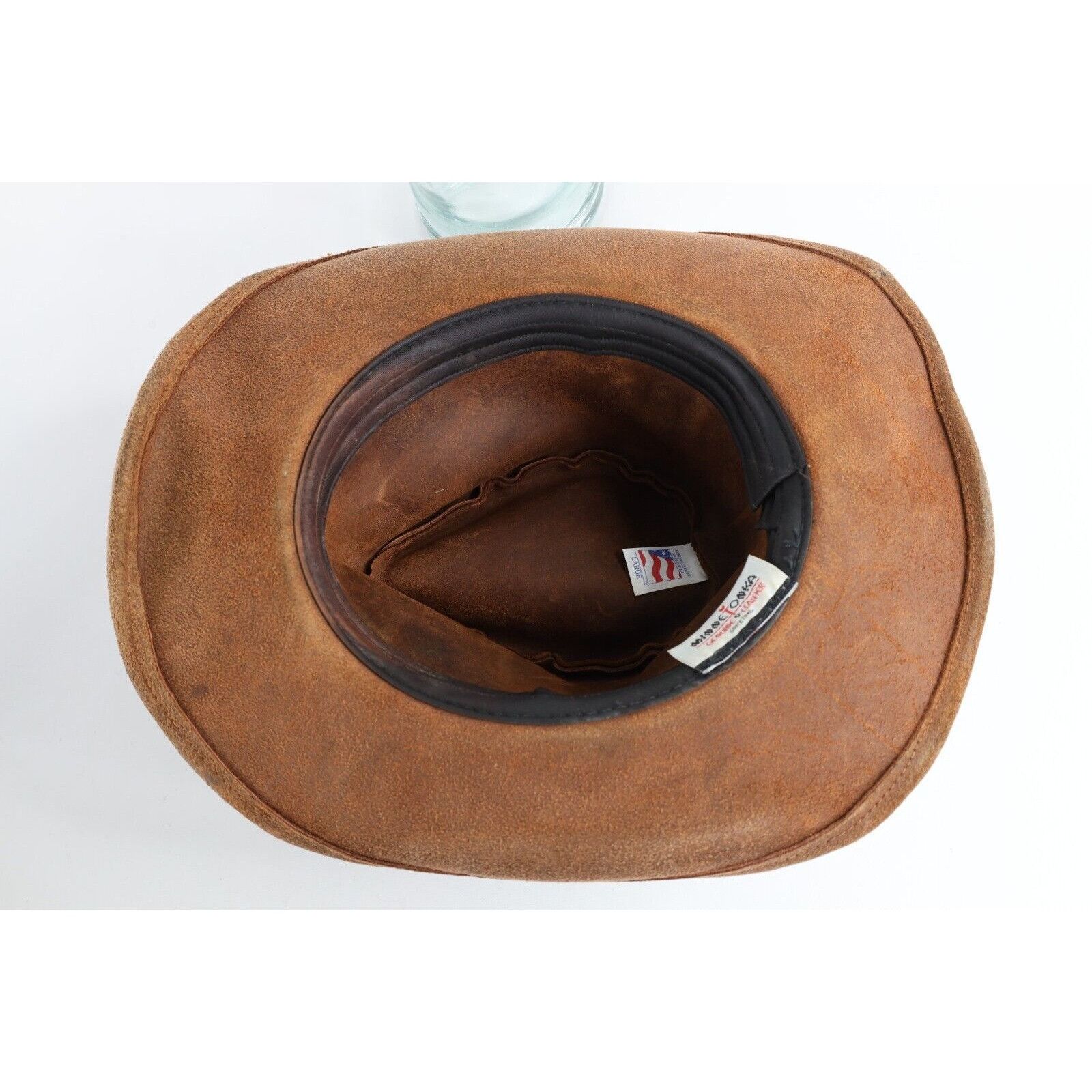Minnetonka × Vintage Vintage 90s Minnetonka Leather Outback Bush Safari Hat Size ONE SIZE - 7 Thumbnail