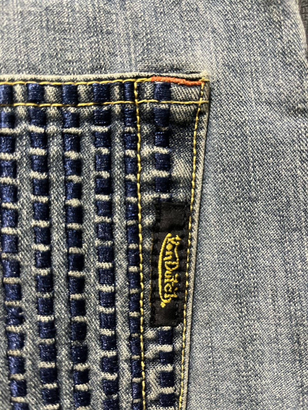 Vintage × Von Dutch Von Dutch Jeans Patchwork Bootleg 90s Baggy Size US 36 / EU 52 - 11 Thumbnail