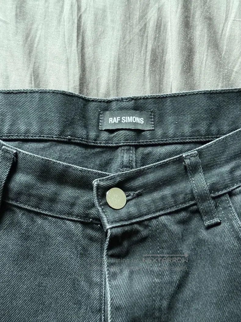 Raf Simons Raf Simons Black Denim Pants with Red Embroidery. Size US 33 - 4 Thumbnail