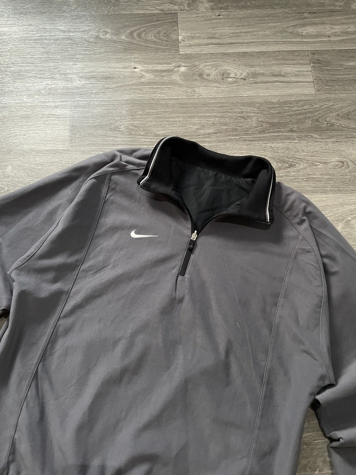 Nike Vintage Nike Nylon Reversible 2 Sides Pullover 1/3 Zip 90s Size US L / EU 52-54 / 3 - 3 Thumbnail