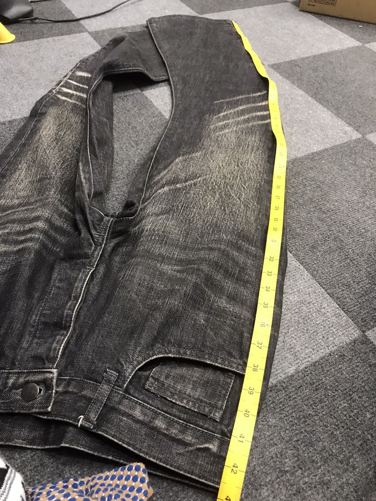 Japanese Brand 💥FLARE💥wjk Avant Garde Designer Claw Fade Curved Denim F69 Size US 30 / EU 46 - 15 Thumbnail