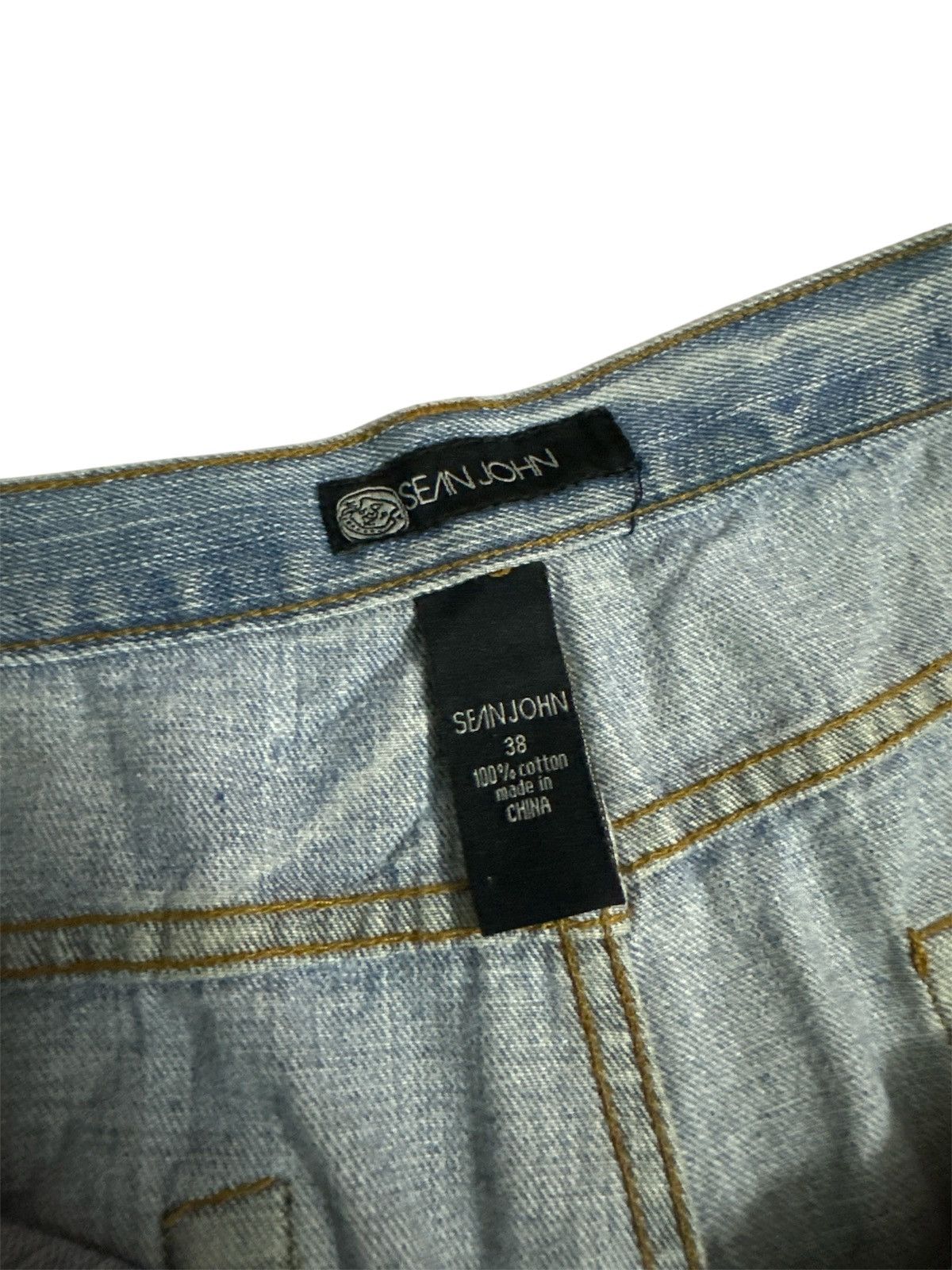 GOA 2000 Sean John Embroidered Baggy Jean Y2K Jnco Goa Lgb Style Size US 39 - 8 Thumbnail