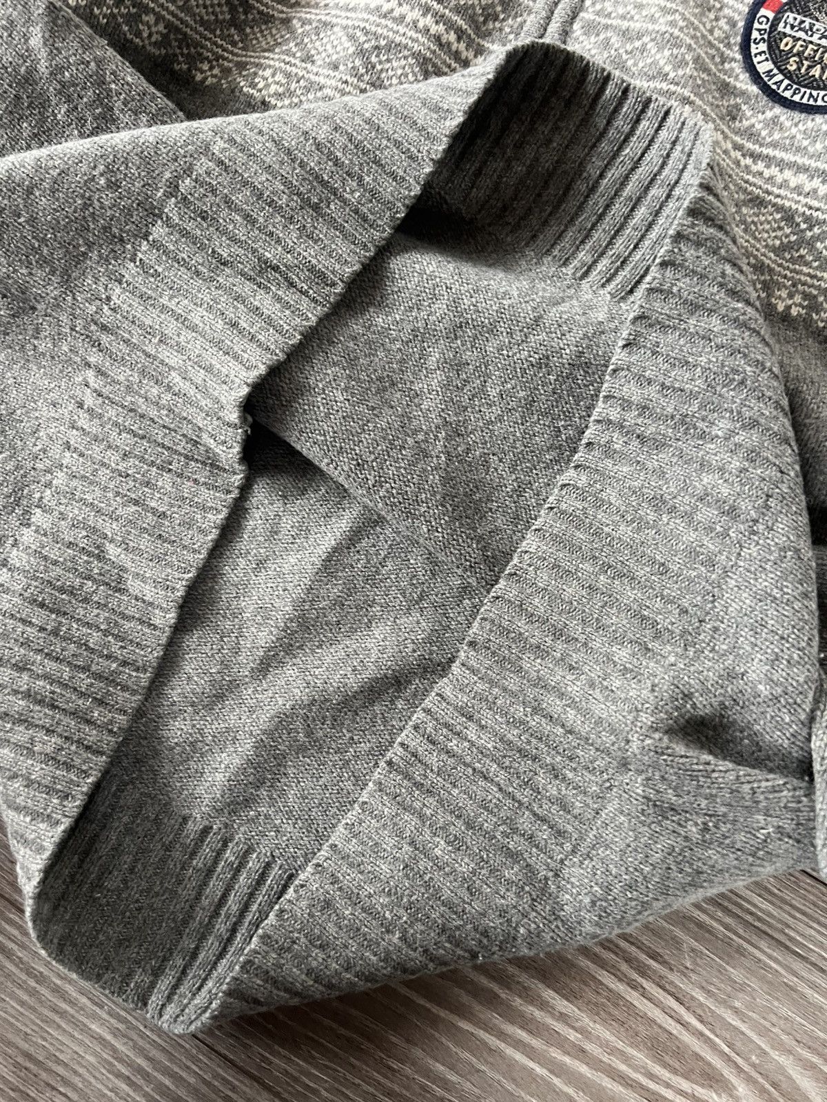 Napapijri Vintage Napapijri Laine Wool 100% Patch Logo Zip Sweater Size US XL / EU 56 / 4 - 9 Thumbnail