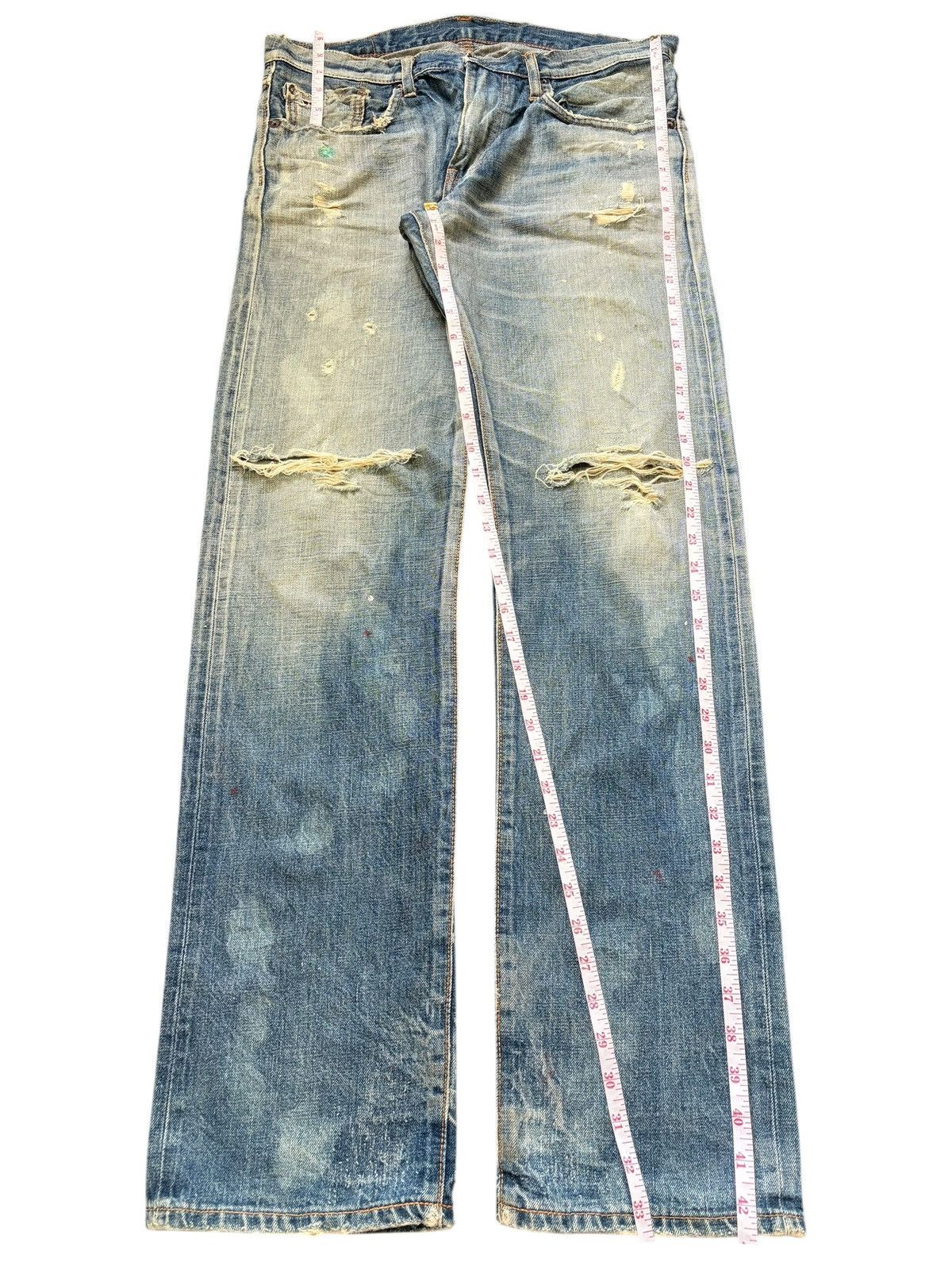 Edwin Vintage Edwin 502 Mud Wash Distressed Jeans Talon Zipper Size US 33 - 7 Thumbnail