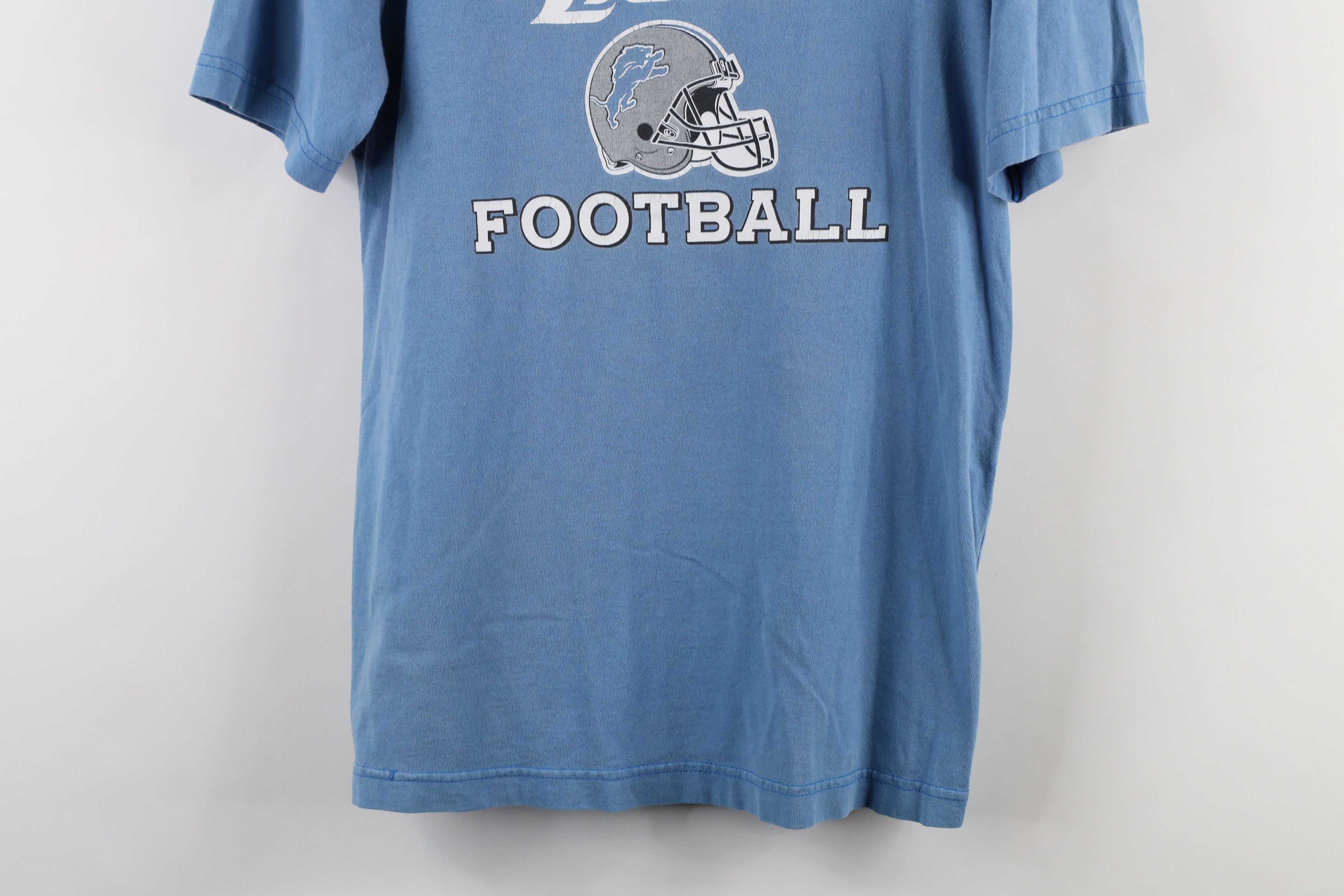 Reebok × Vintage Vintage Reebok Spell Out Detroit Lions Football T-Shirt Blue Size S / US 4 / IT 40 - 3 Thumbnail
