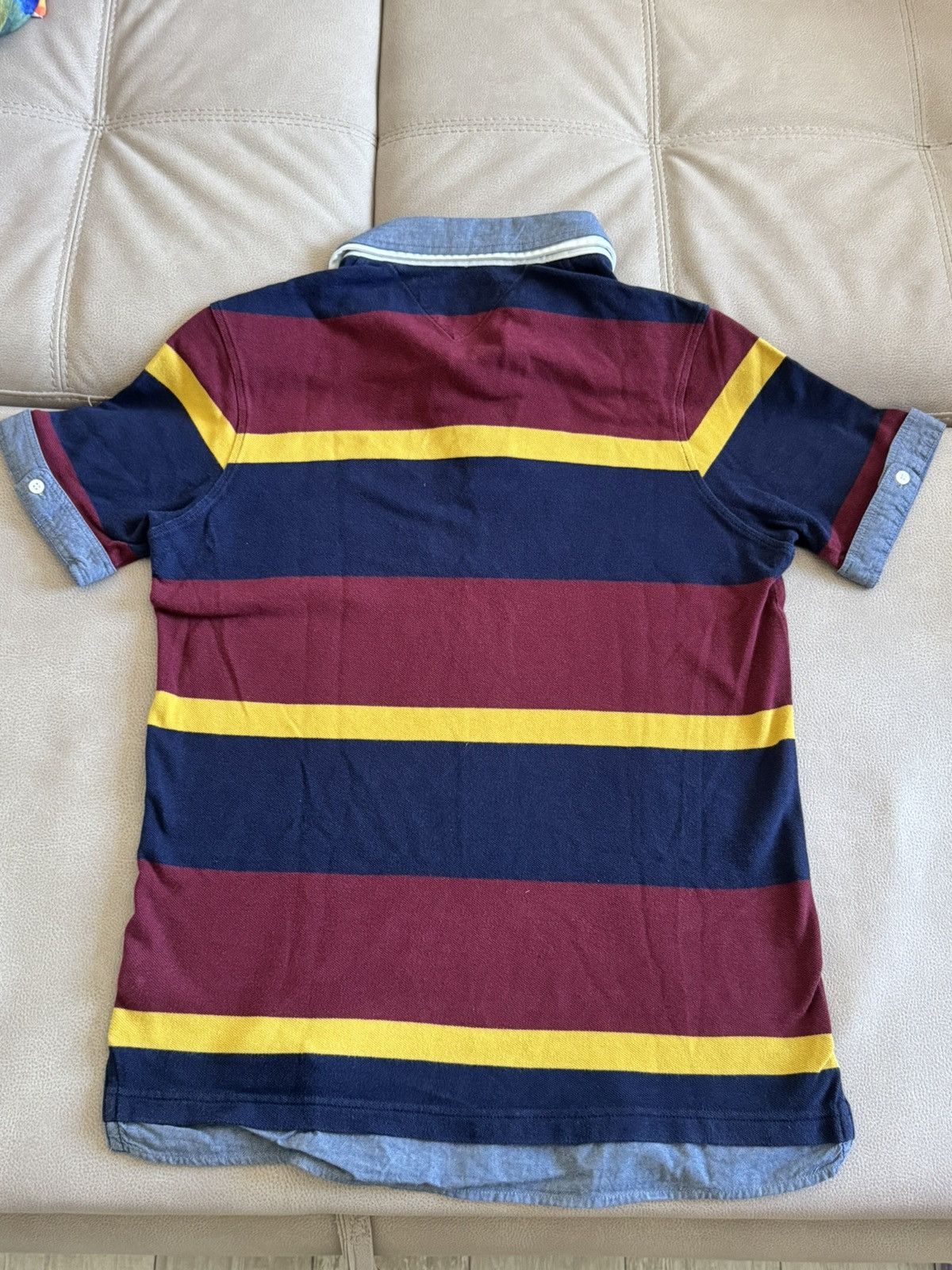 Tommy Hilfiger Tommy Hilfiger Slim Fit Polo L – Rugby Stripe Size US L / EU 52-54 / 3 - 2 Thumbnail