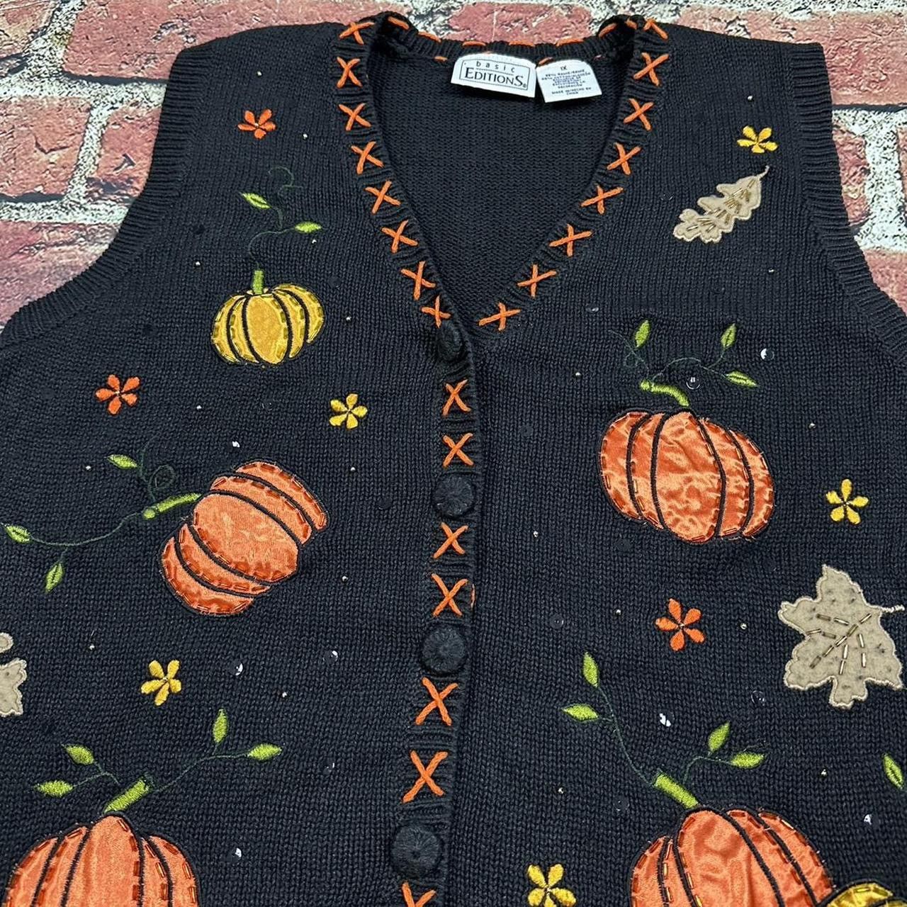 Basic Editions Vintage Basic Editions Halloween Sweater Vest Fall Pumpkin Size XL / US 12-14 / IT 48-50 - 4 Thumbnail