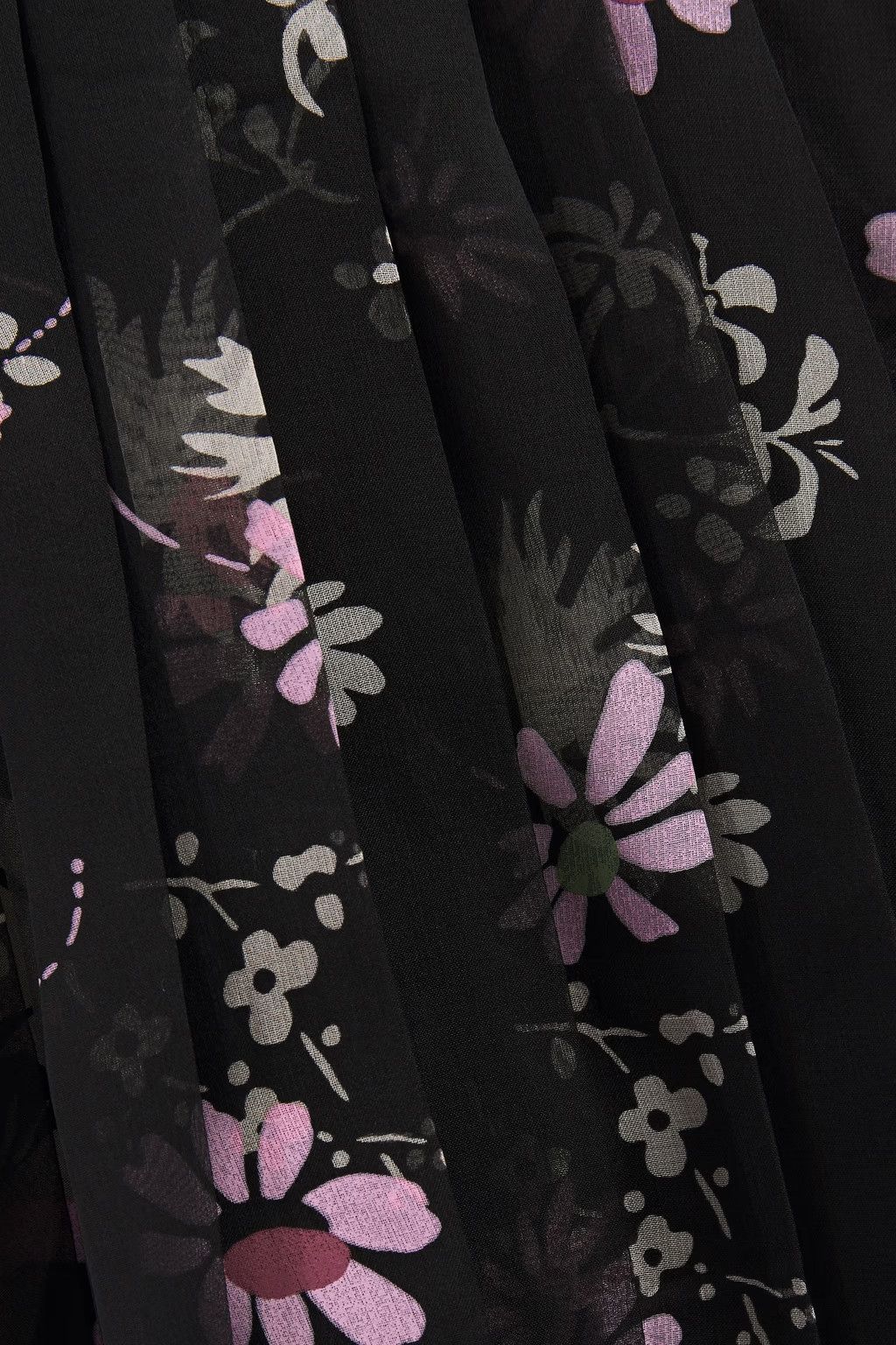 Valentino o1y0226 Floral-Print Midi Dress in Black Size XS / US 0-2 / IT 36-38 - 4 Thumbnail