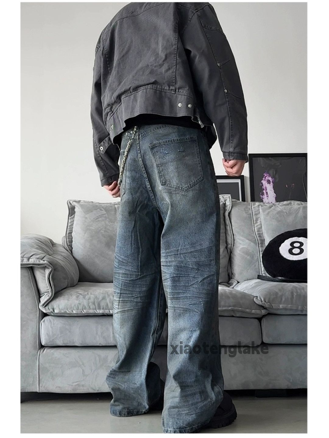 Jean × Vintage Unisex washed faded utility punk grunge jeans Size US 32 / EU 48 - 2 Thumbnail