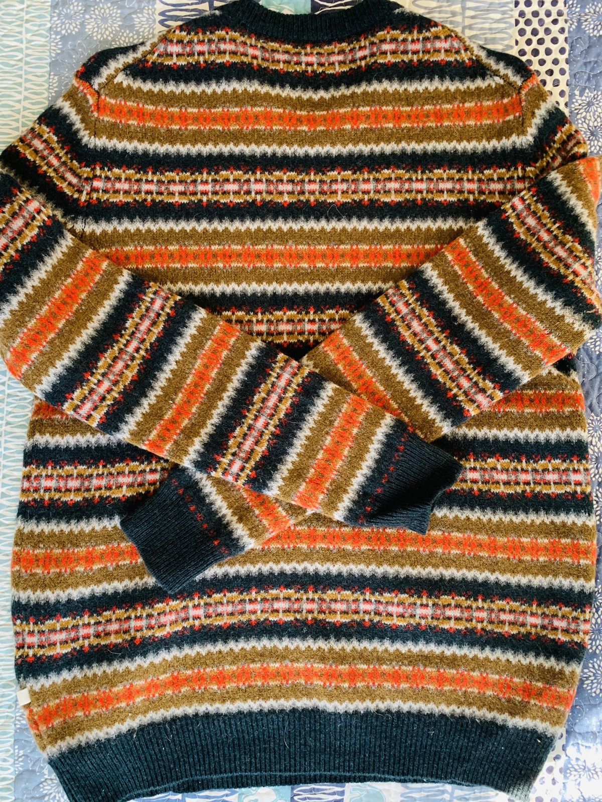 Vintage Harris Wilson x Fair Isle Crewneck Lambswool Sweater Size L / US 10 / IT 46 - 5 Thumbnail
