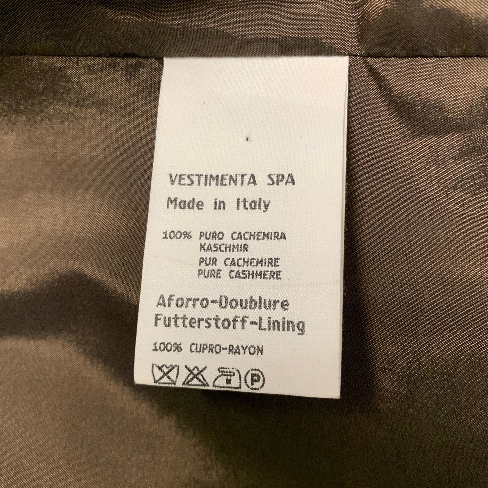 Giorgio Armani GIORGIO ARMANI Size 44 Brown Velvet Cotton Buttoned Vest Size 44R - 5 Thumbnail