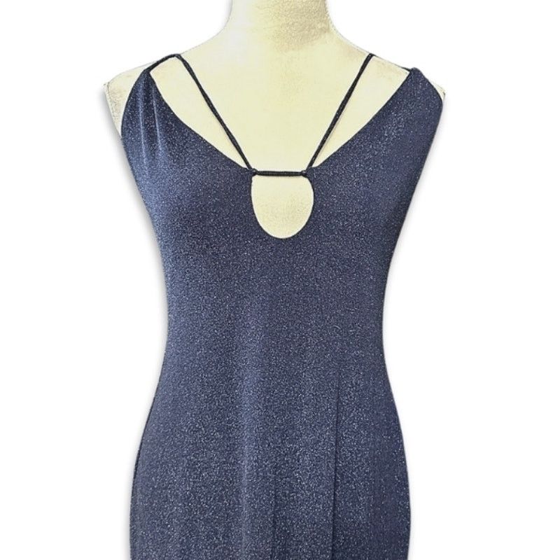 Mishka Misha Marlow Midi Dress Low Back Sleeveless Blue 12 NWOT Size XL / US 12-14 / IT 48-50 - 3 Thumbnail