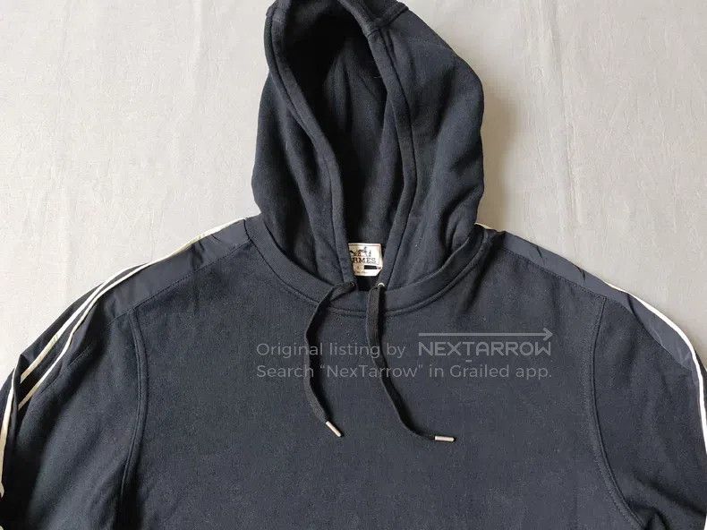 Hermes Hermes Sweatshirt Hoodie, Deep Blue, Cotton with Fleece Size US S / EU 44-46 / 1 - 2 Thumbnail