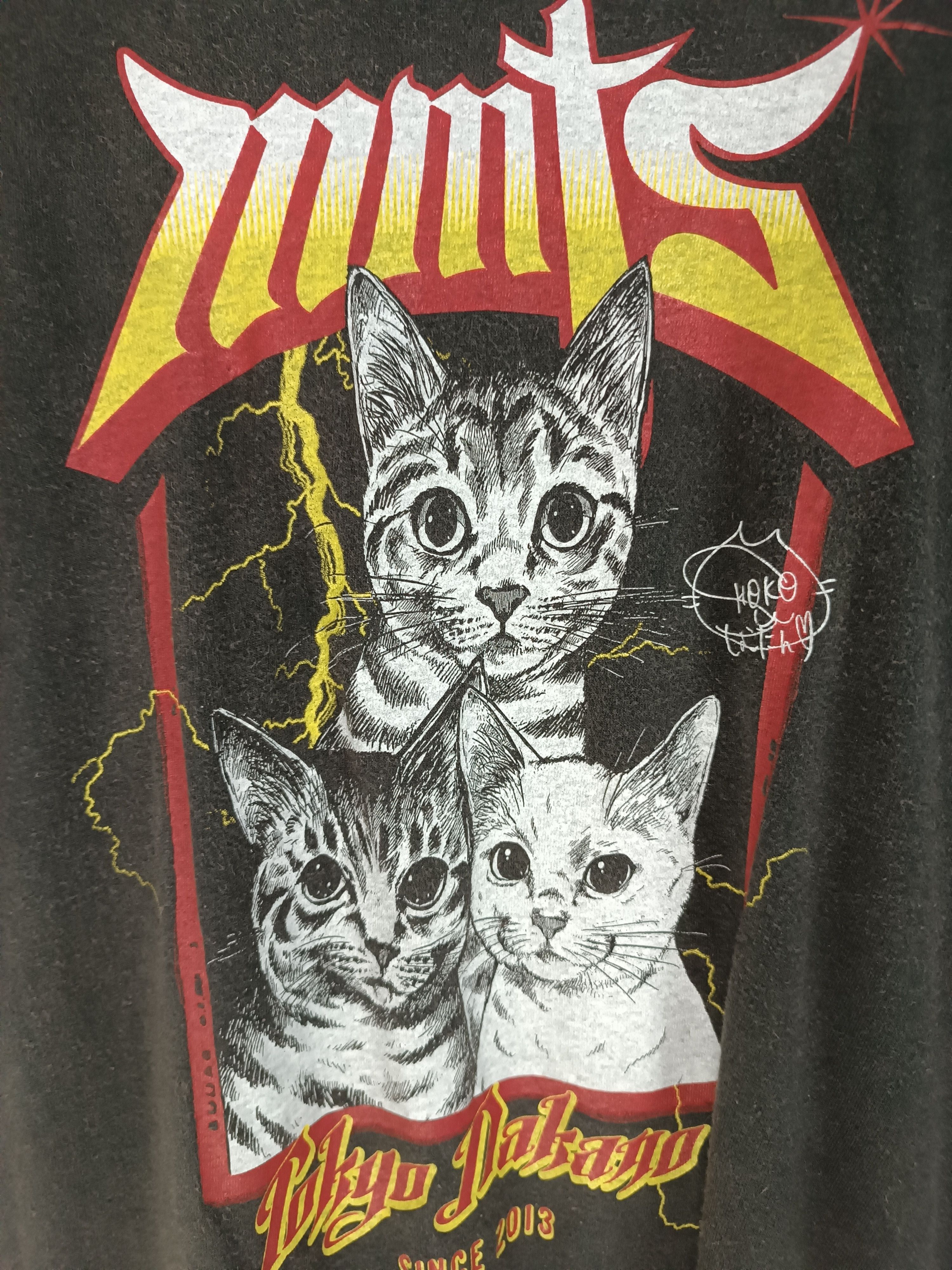 Japanese Brand VINTAGE TOKYO MMTS NAKANO NEKO CAT PETS ROCK TOUR TEE RARE Size US XS / EU 42 / 0 - 12 Thumbnail