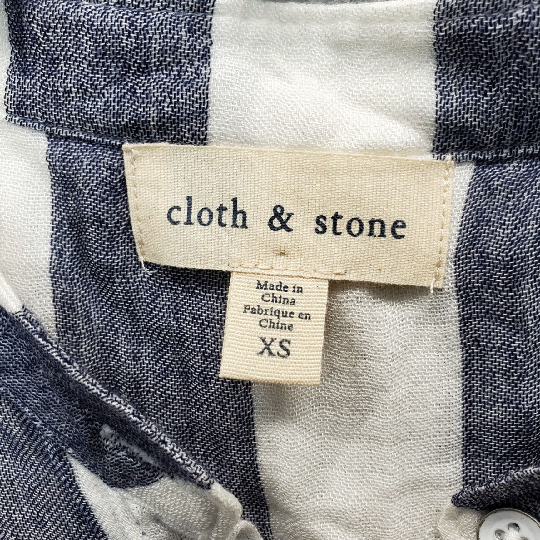 CLOT Cloth & Stone Shirt Womens Size XS Multicolor Striped Sleeveless Button-Front Rayon Top Size XS / US 0-2 / IT 36-38 - 6 Thumbnail