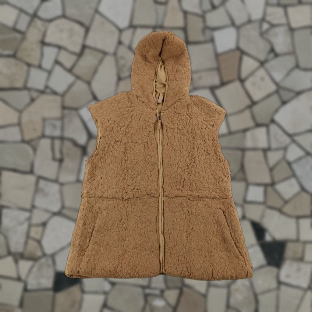 Patagonia Patagonia Vest Womens Medium Brown Lunar Frost Faux Fur Hooded Full Zip Fleece Size M / US 6-8 / IT 42-44 - 1 Thumbnail