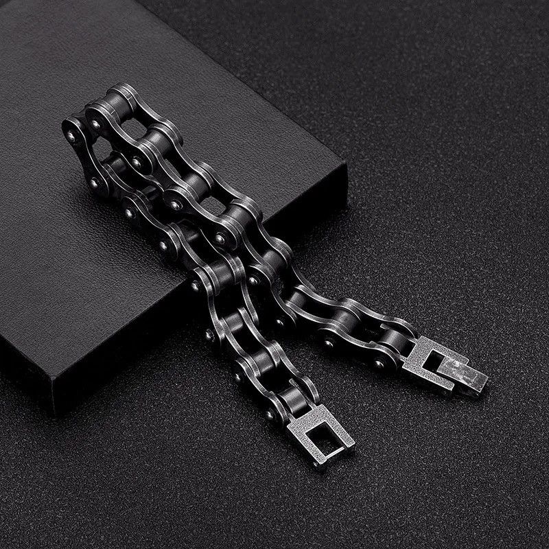 Jewelry Vintage Bicycle Chain Wide Bracelet Punk Gothic Rock Size ONE SIZE - 3 Thumbnail
