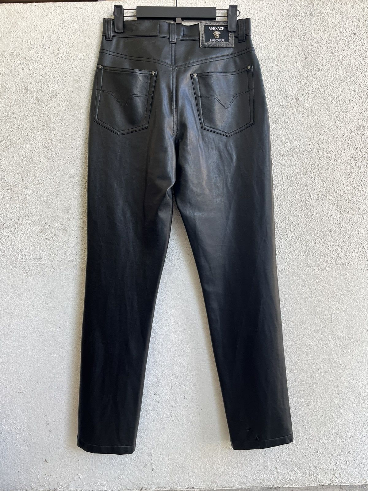 Versace Jeans Couture Versace Jeans Couture Black Leather Pants Size US 28 / EU 44 - 3 Thumbnail