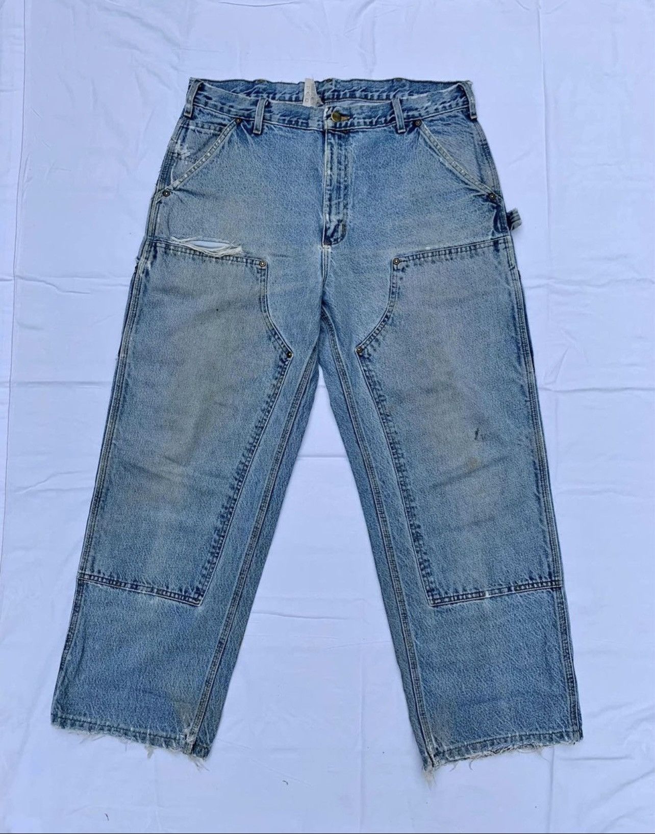 Carhartt VINTAGE !! ! carhartt double knees Size 36x30. Size US 36 / EU 52 - 1 Thumbnail