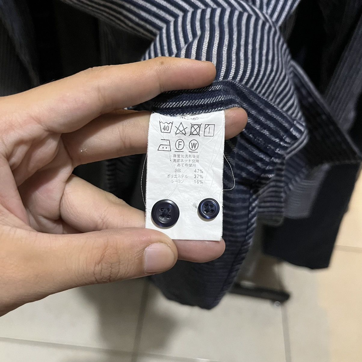 Kansai Yamamoto Vintage Kansai Yamamoto Striped Long sleeve button shirt Size US L / EU 52-54 / 3 - 6 Thumbnail