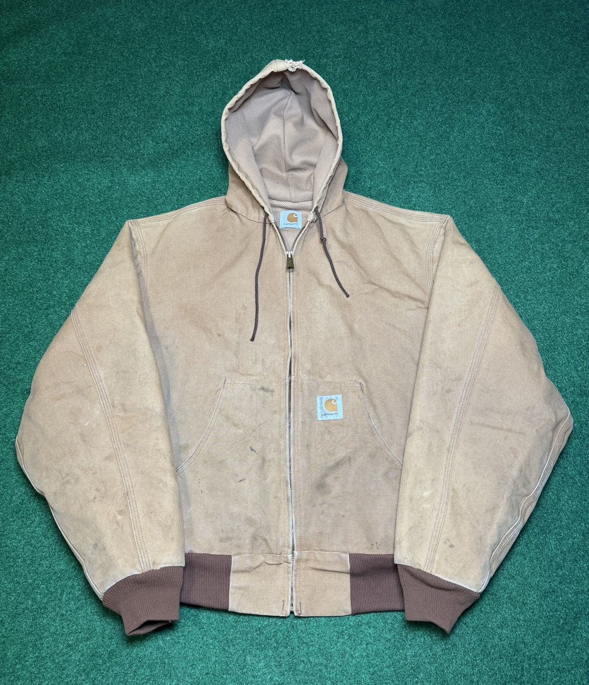 Carhartt × Vintage Vintage 90s Carhartt Work Quick Duck Beige Tan Jacket Size US XL / EU 56 / 4 - 1 Thumbnail