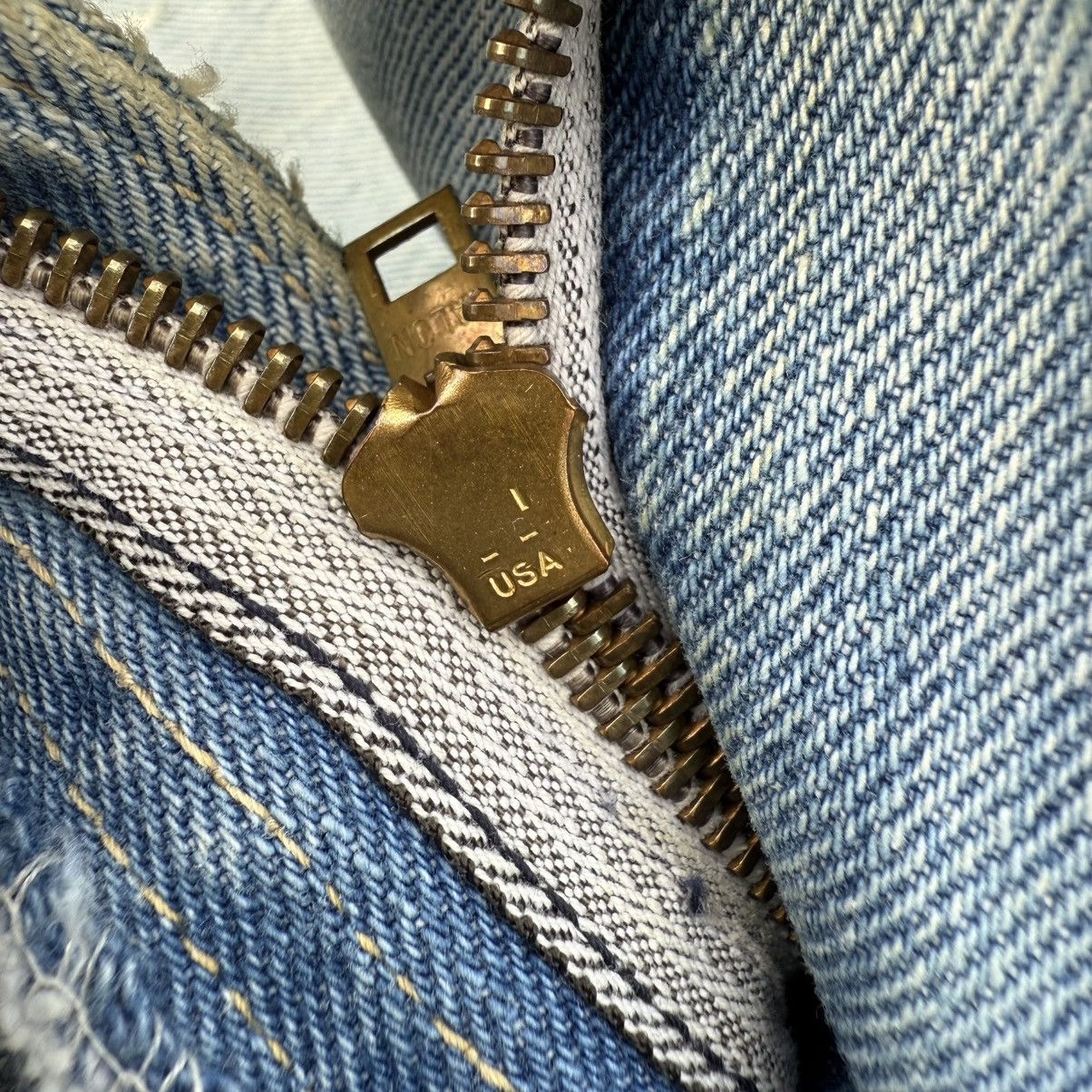 Japan Blue × Jean × Vintage VINTAGE BLUE WAY STRAIGHT FADED RIPPEP JEAN PANTS Size US 32 / EU 48 - 15 Thumbnail