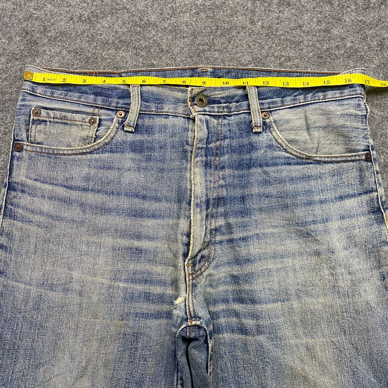 Levi's Vintage 90s Levis 502 Distressed denim Kurt Cobain Style Size US 32 / EU 48 - 4 Thumbnail