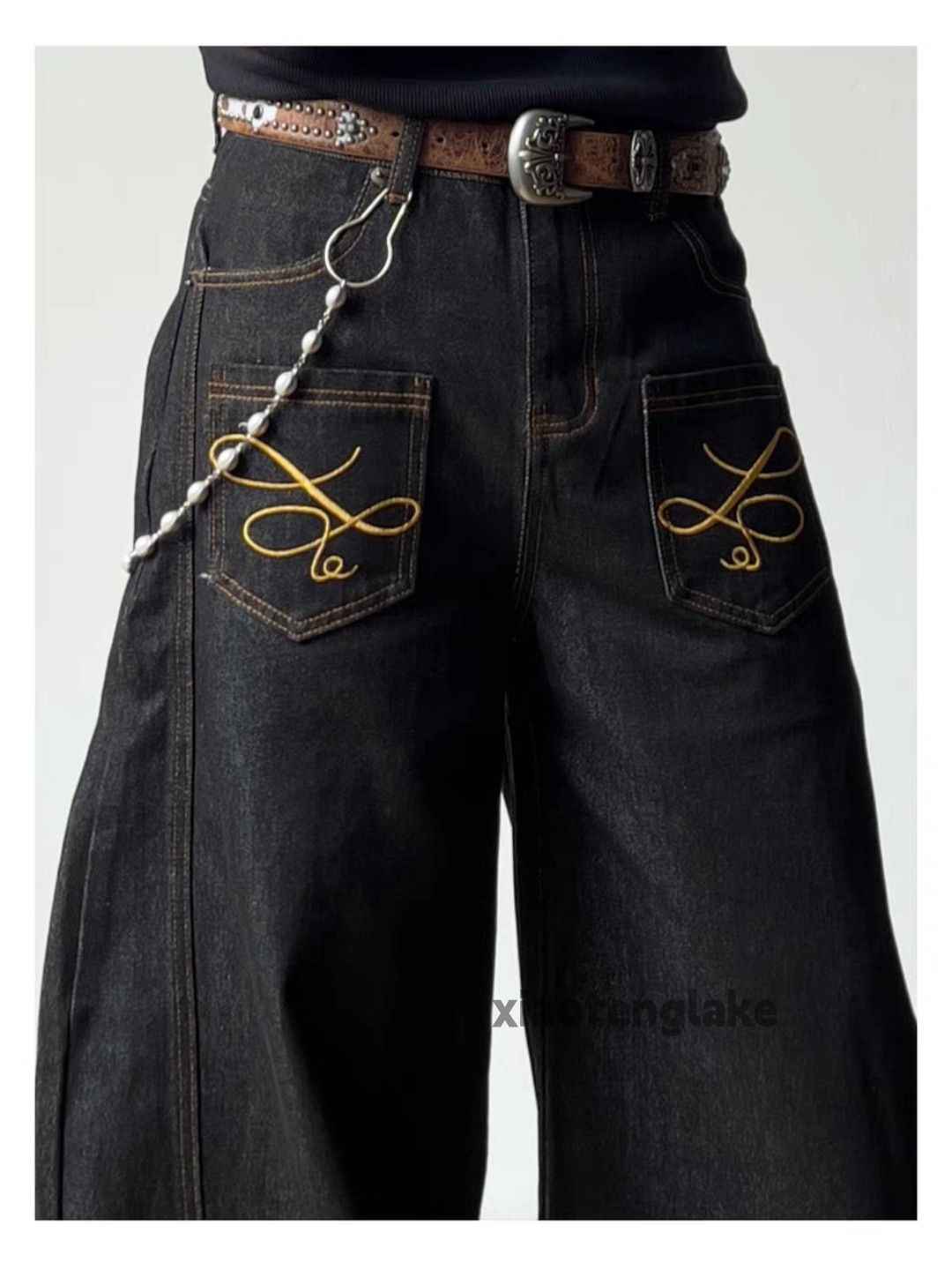 Jean xz utility skate hiphop loose baggy flared cargo jeans Size US 26 / EU 42 - 2 Thumbnail