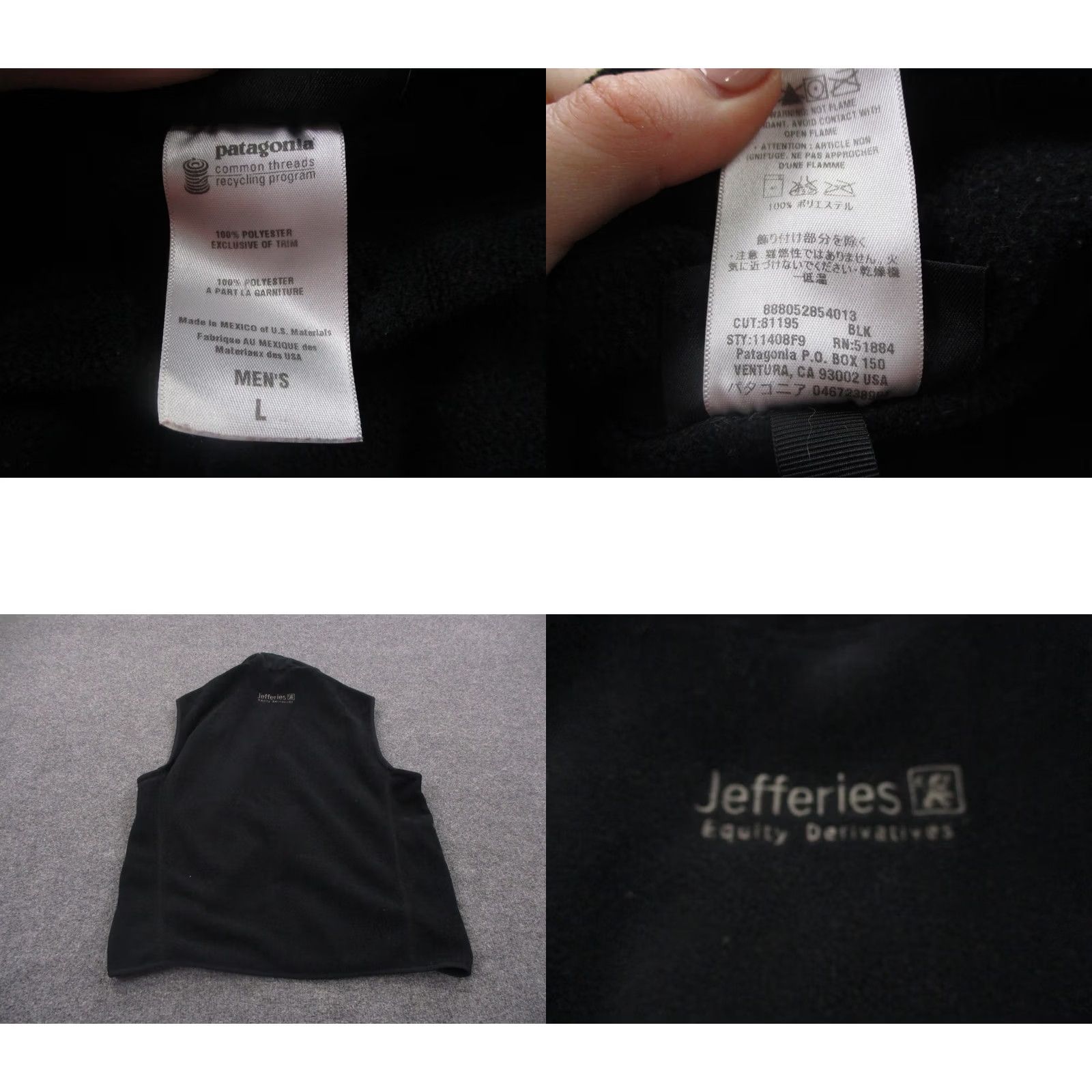 Patagonia Patagonia Vest Jacket Men L Black Fleece Synchilla Better Sweater Windbreaker Zip Pockets 11408 Size US L / EU 52-54 / 3 - 8 Thumbnail