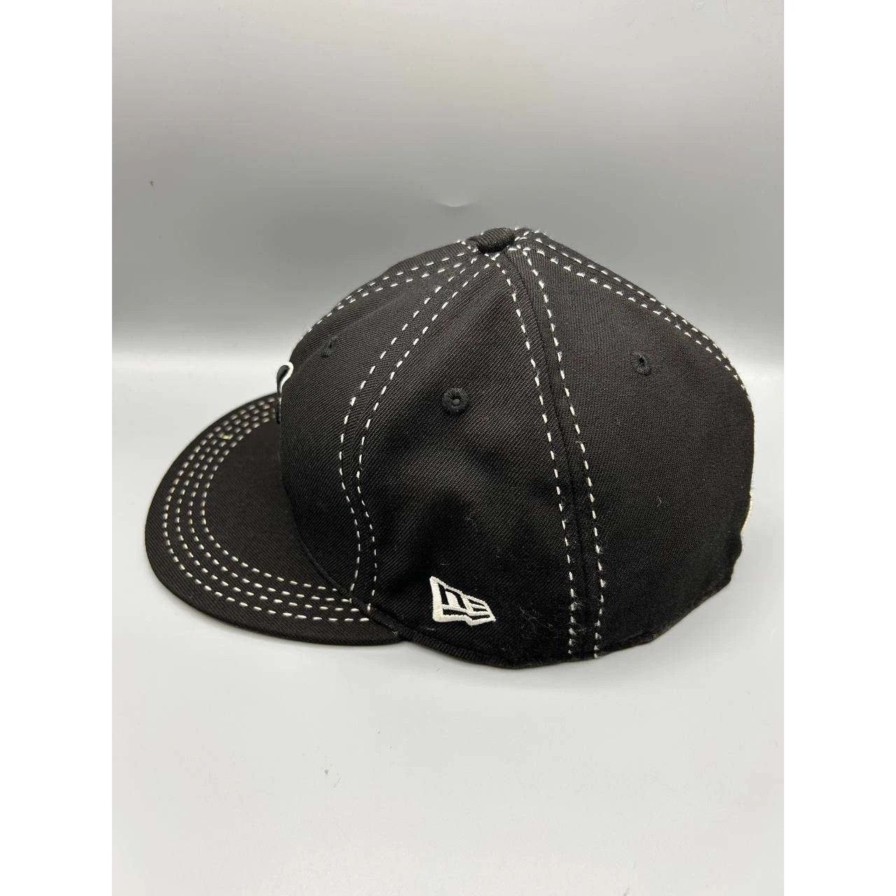 New Era Atlanta Braves Hat Men 7 3/8 Black MLB Fitted Cap Wool Size ONE SIZE - 6 Thumbnail