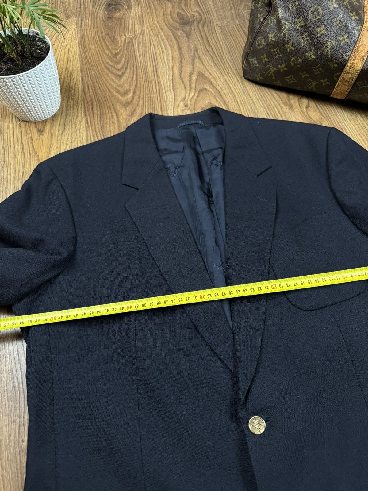 Burberry Vintage wool blazer Burberry original luxury item Size 46L - 5 Thumbnail