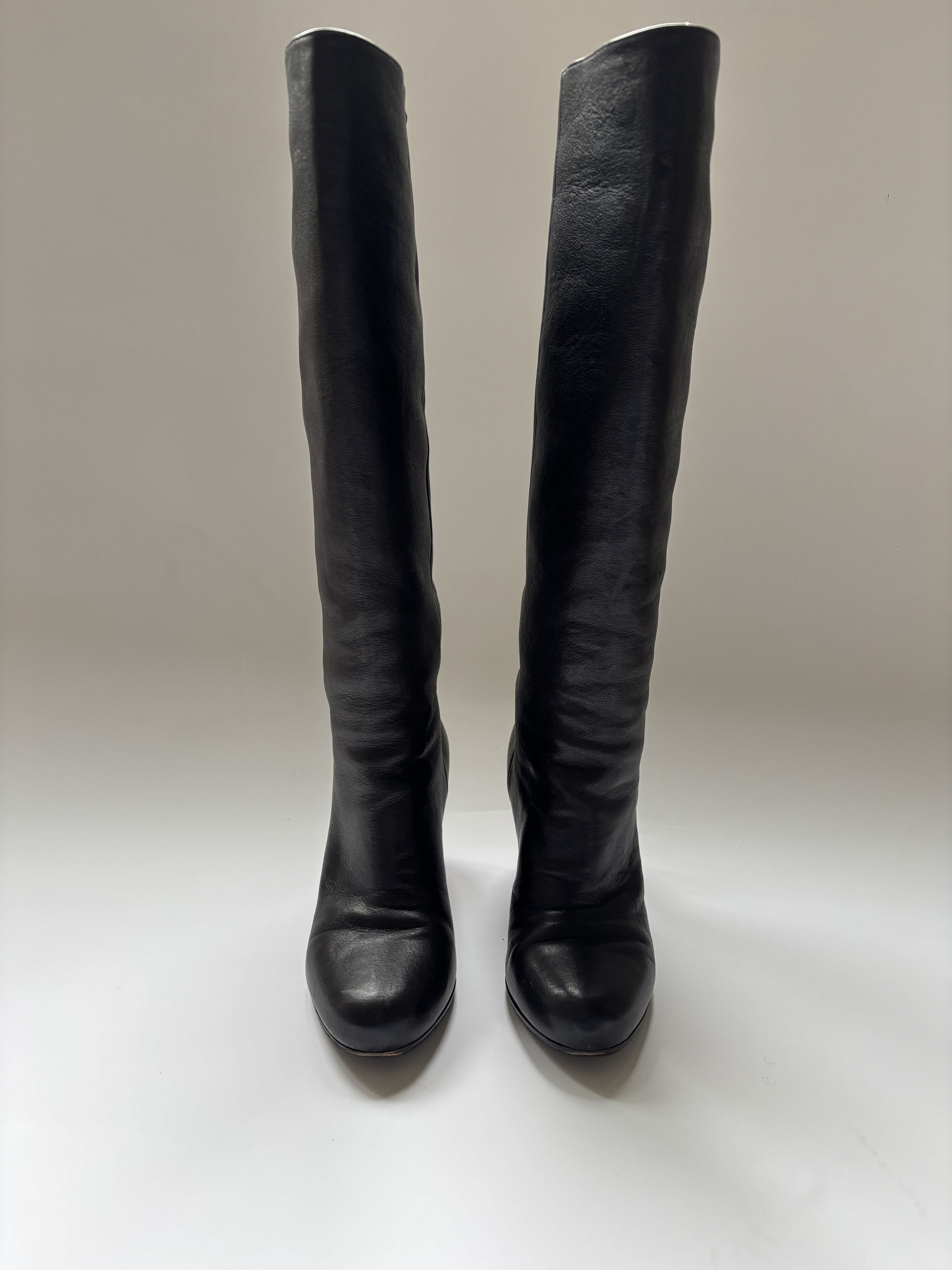 Maison Margiela ⚡️QUICK SALE⚡️Maison Margiela Black Leather High Boots Size US 5 / IT 35 - 4 Thumbnail